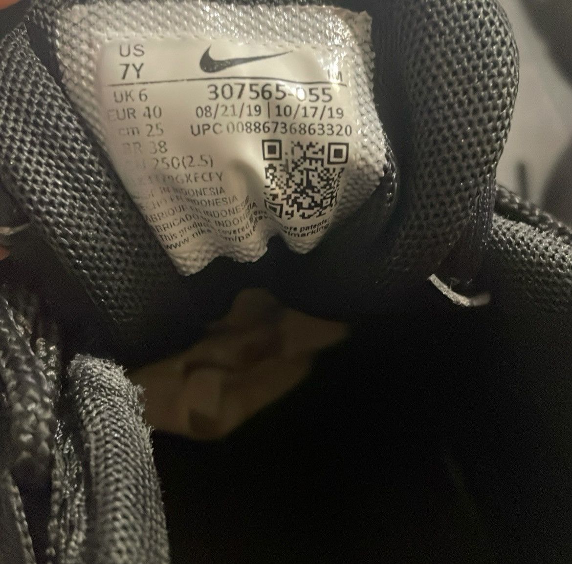 Nike Nike Air Max 95 Recraft GS Triple Black CJ3906-001 Sneakers. Size US 8.5 / IT 38.5 - 2 Thumbnail