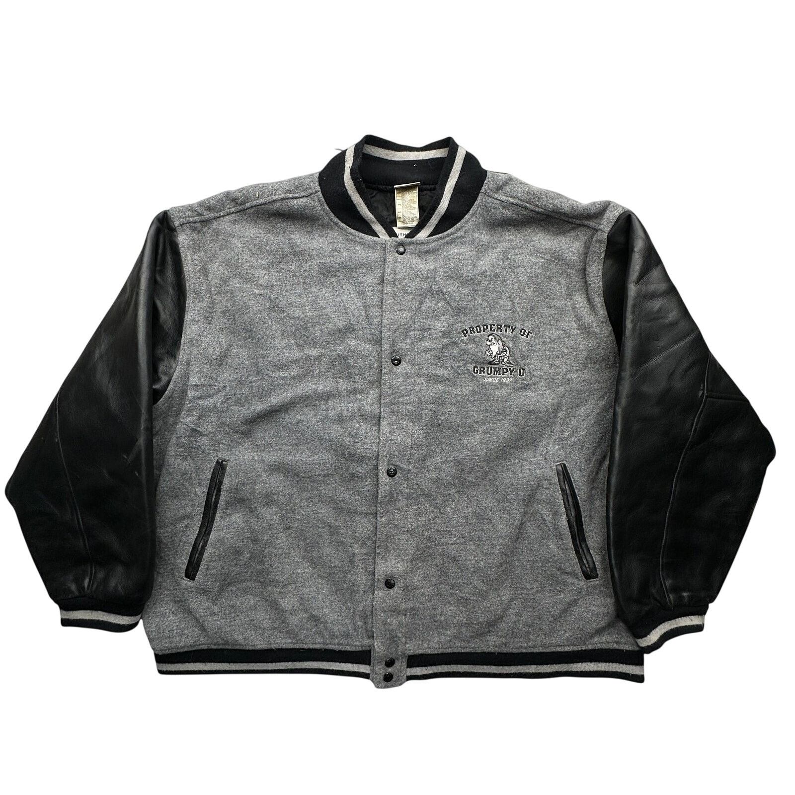 Disney Disney Grumpy U Wool Blend Varsity Jacket XXL Faux Leather Size US XXL / EU 58 / 5 - 2 Thumbnail