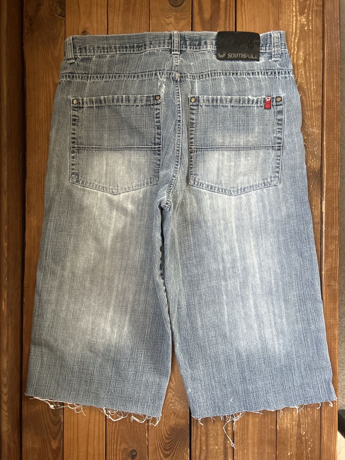 Southpole × Vintage Vintage Y2K South Pole Baggy Distressed Blue Cut Jeans Size US 36 / EU 52 - 3 Thumbnail