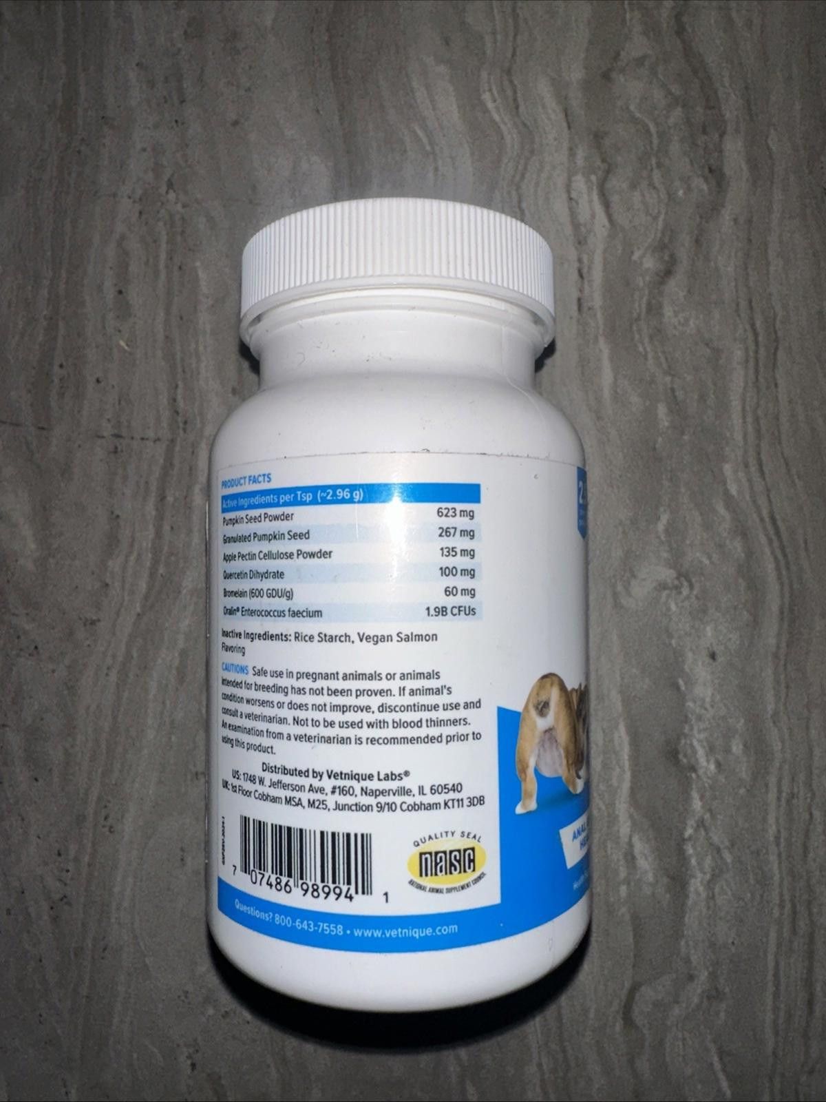 Other Glandex Anal Gland Support Fiber Supplement Dogs Cats 2.5 oz Size ONE SIZE - 4 Thumbnail