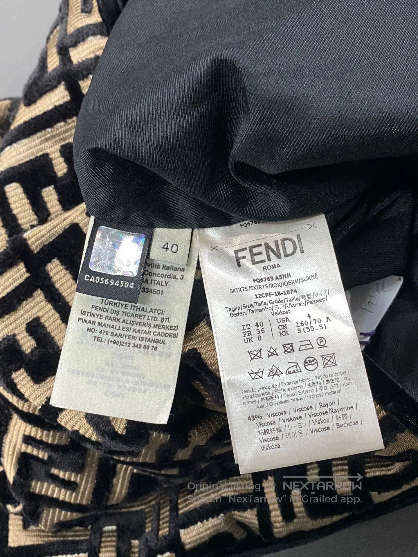 Fendi Fendi Monogram Short Skirt. Size US 40 / EU 56 - 4 Thumbnail
