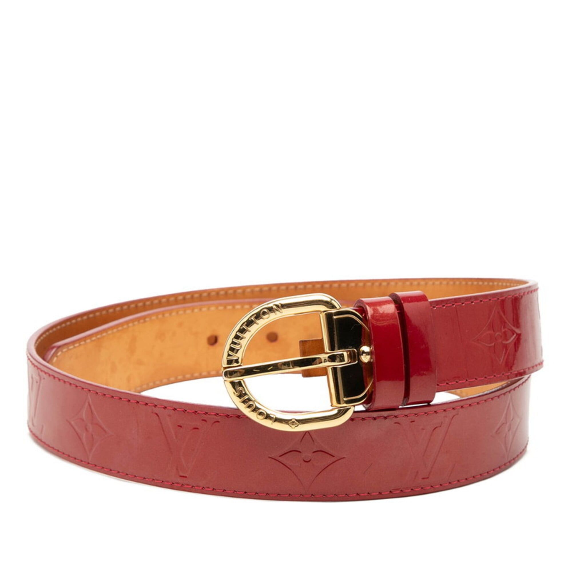 Louis Vuitton Louis Vuitton Monogram Vernis Belt, Size: 80 32, M6980, Pomme d'Amour Red Patent Leather, Women's, LOUIS VUITTON Size ONE SIZE - 1 Thumbnail