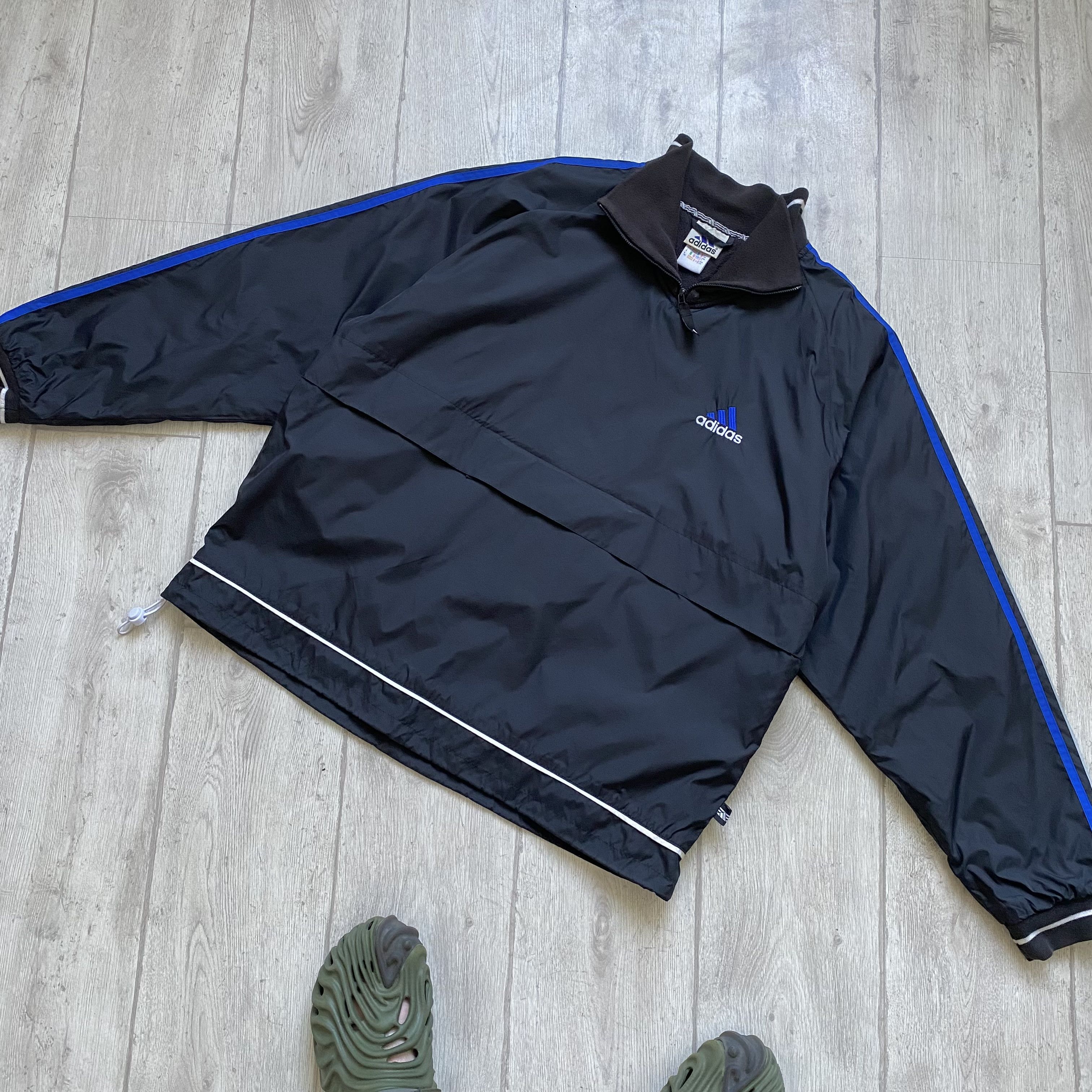 Adidas Vintage 90s Adidas nylon boxy jacket anorak Fleece lining Size US L / EU 52-54 / 3 - 10 Thumbnail