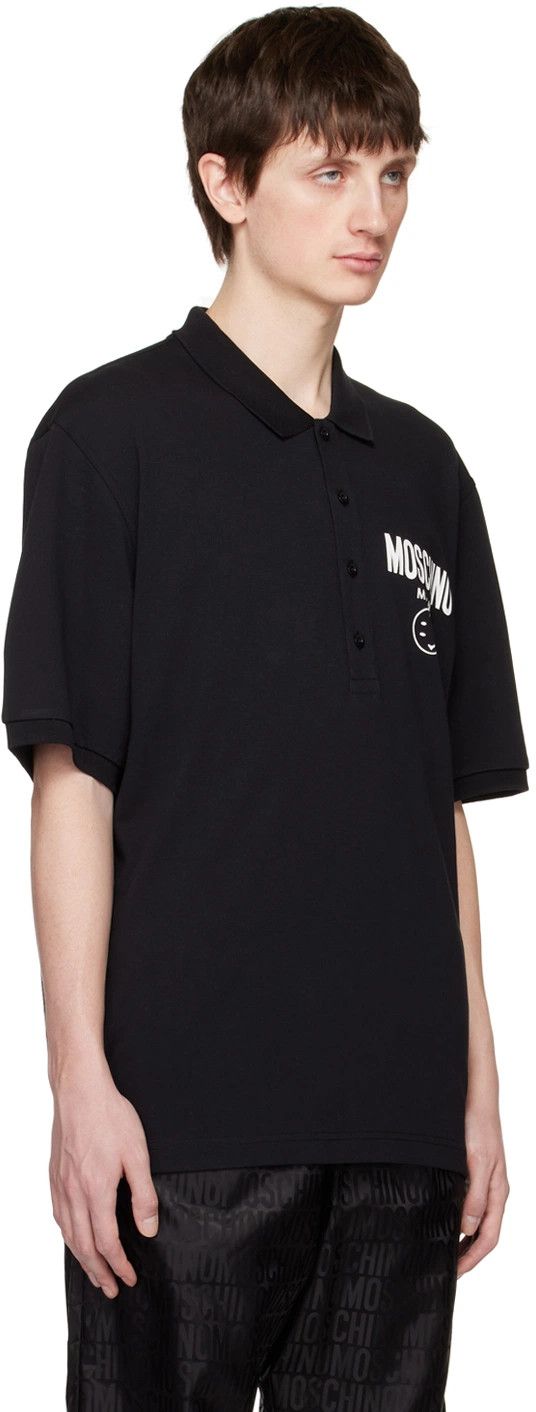 Moschino o1y0225 Logo Polo Shirt in Black Size US M / EU 48-50 / 2 - 2 Thumbnail