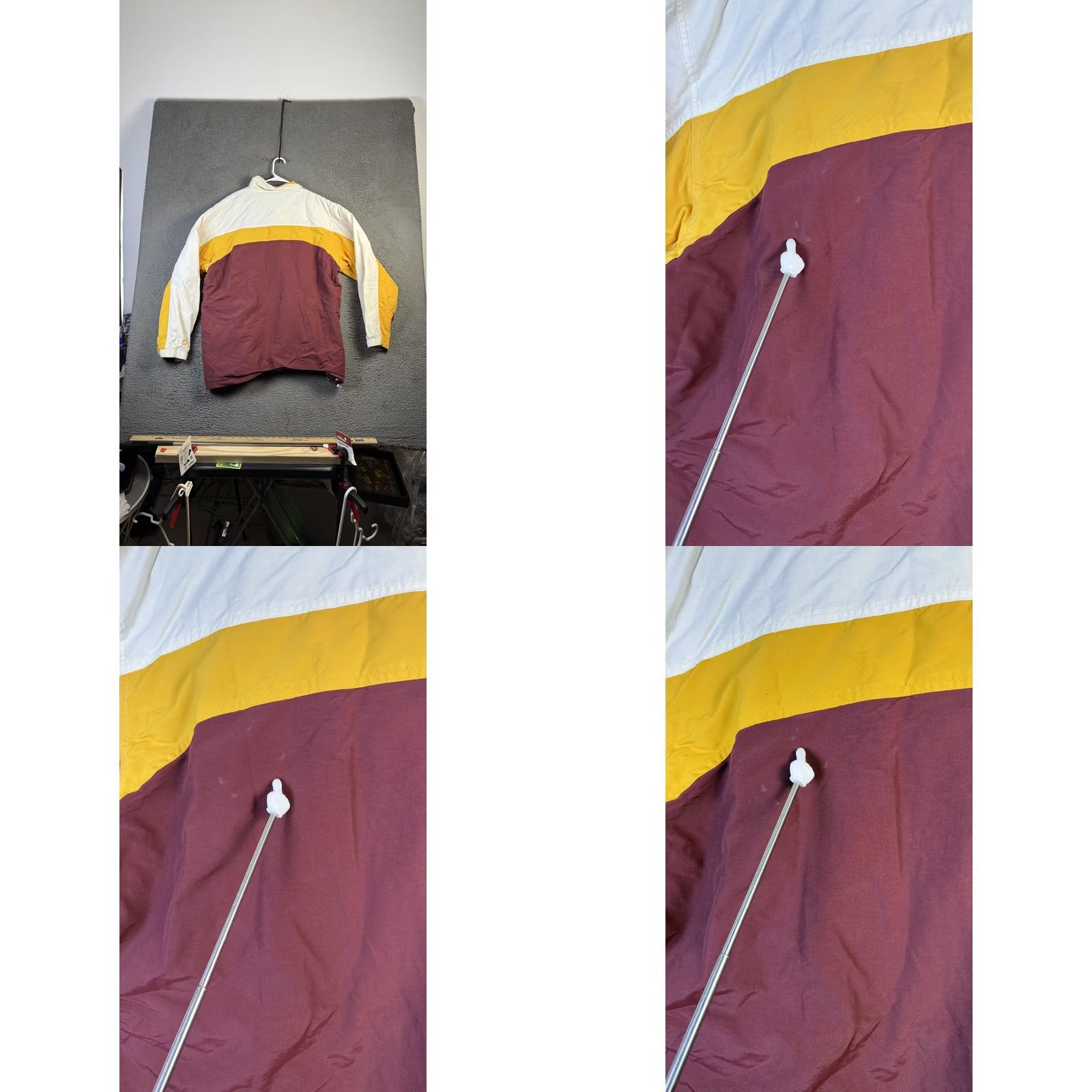Ecko Unltd. Ecko Function Jacket Mens XL Full Zip Outdoor Ski Coat Pockets Windproof Lined Yellow Burgundy White Zip Summer 90s Mens Size US XL / EU 56 / 4 - 9 Thumbnail
