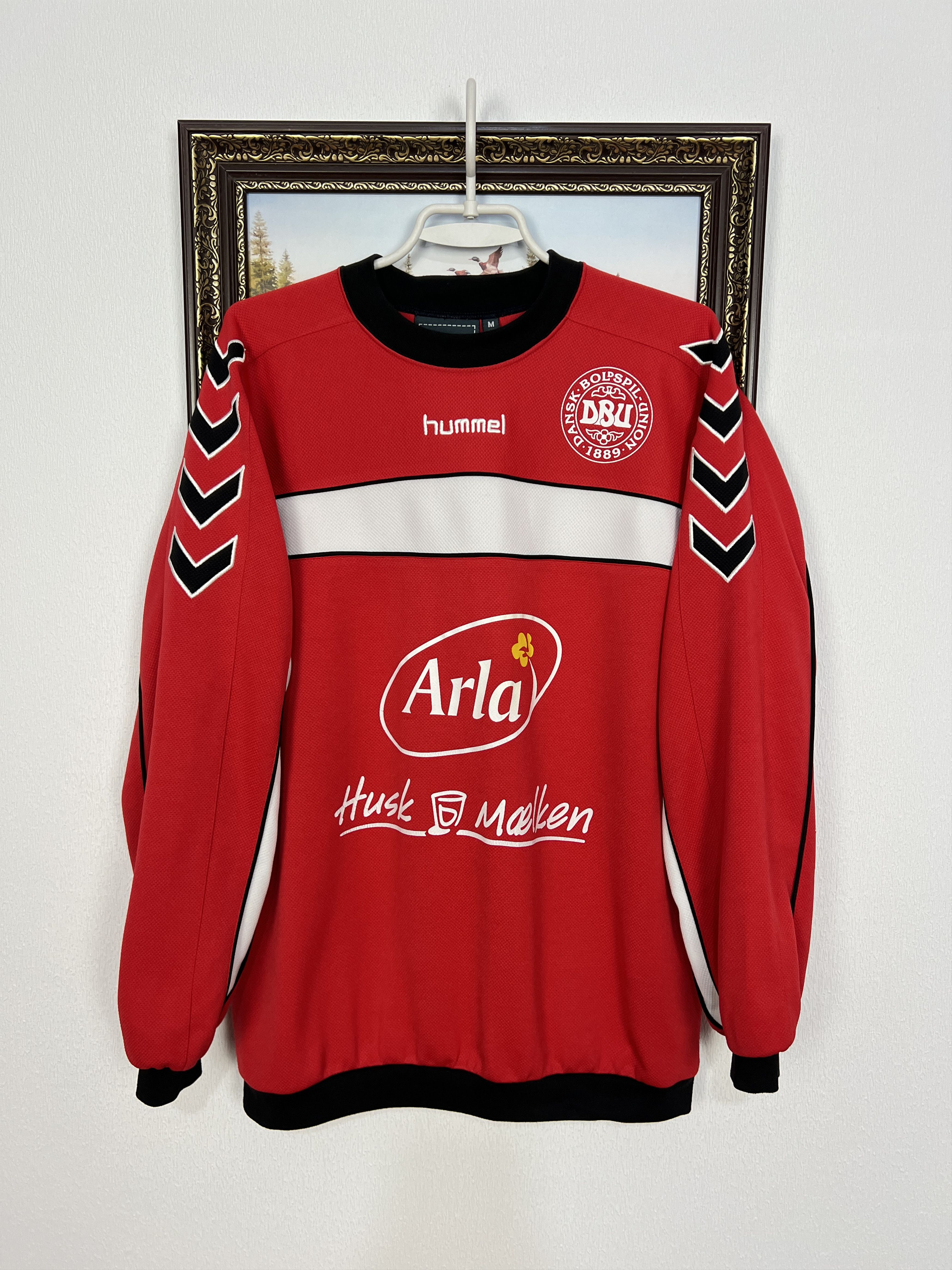 Hummel Denmark Football Sweatshirt Soccer Crewneck Track Top Size US M / EU 48-50 / 2 - 1 Thumbnail