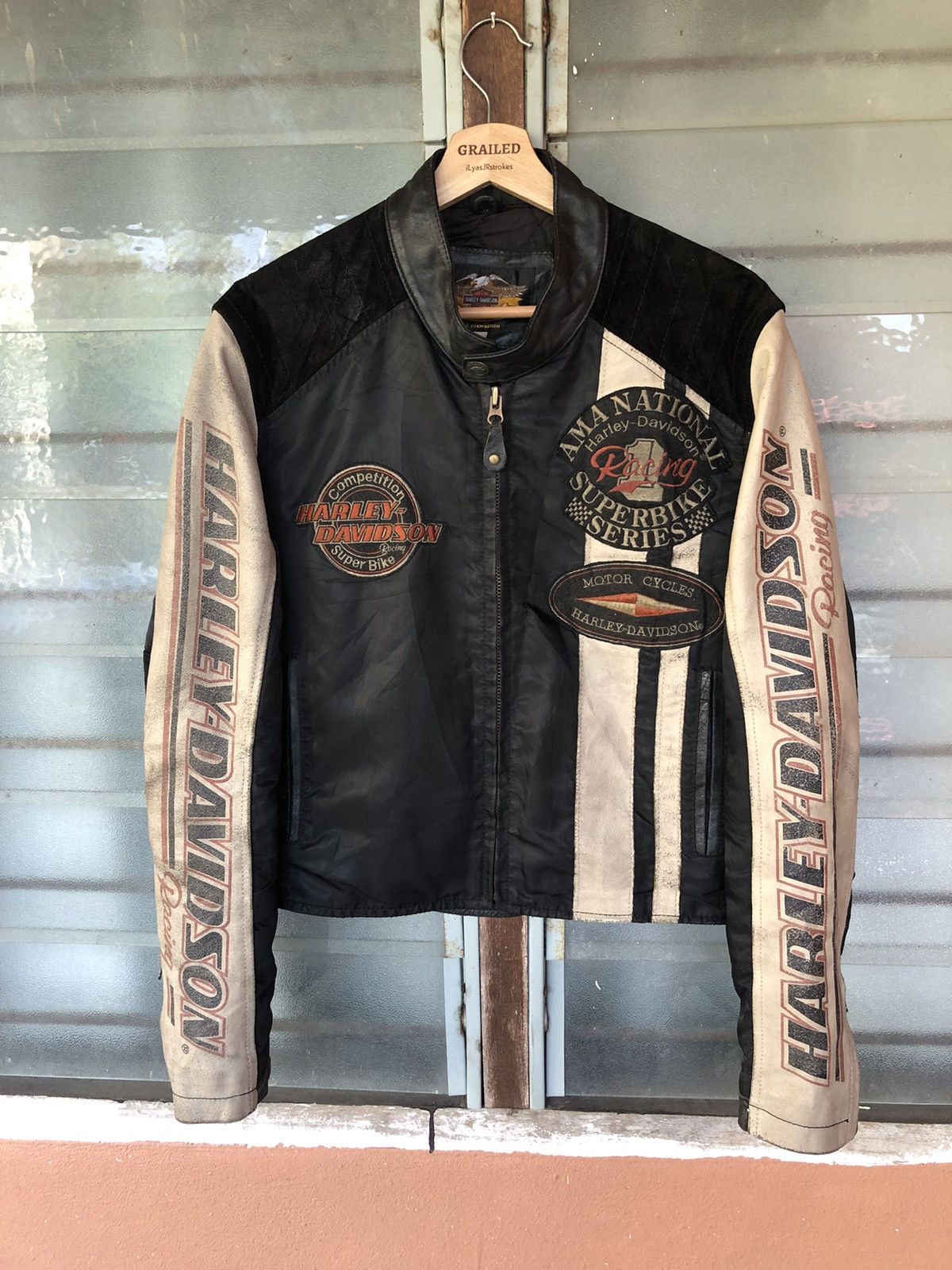 Harley Davidson Vintage Harley-Davidson Superbike Rider Leather Jacket Size US M / EU 48-50 / 2 - 3 Thumbnail
