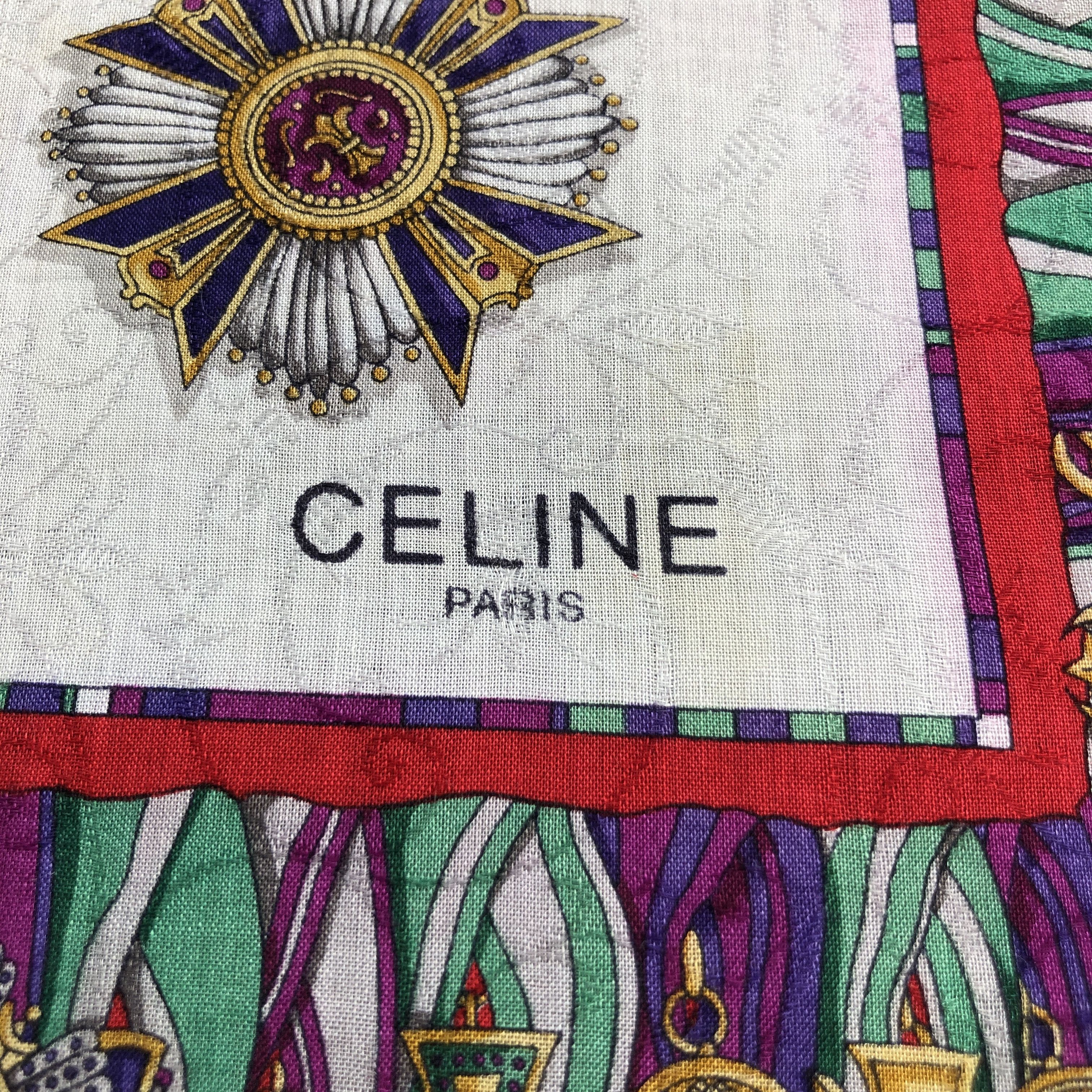 Celine Celine Chains Handkerchief Neckerchief Bandana H2749 Size ONE SIZE - 4 Thumbnail