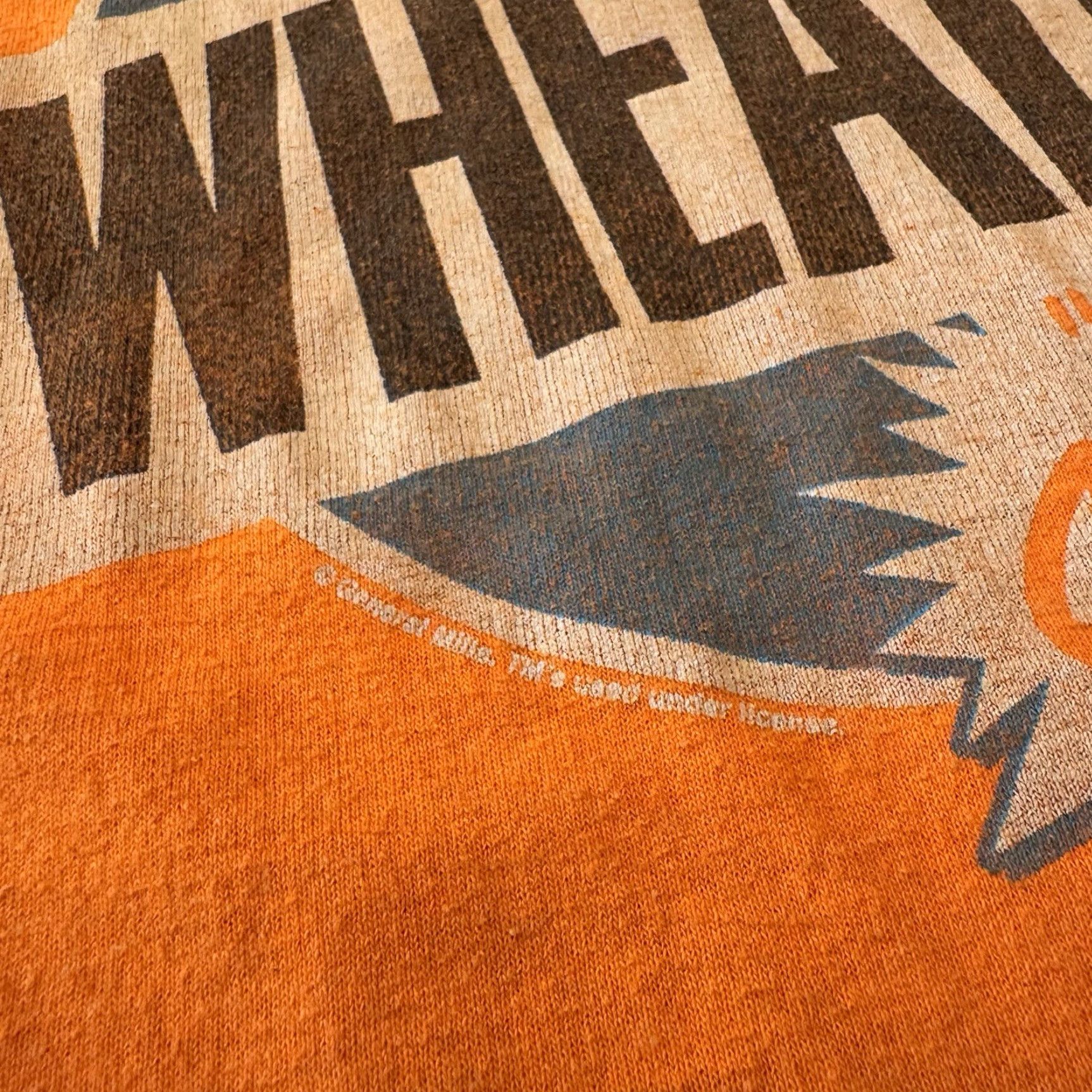 Champion VINTAGE Optima Wheaties T-Shirt Breakfast of Champions 90s Crew Neck Short Sleeve M Orange Mens Size US M / EU 48-50 / 2 - 6 Thumbnail