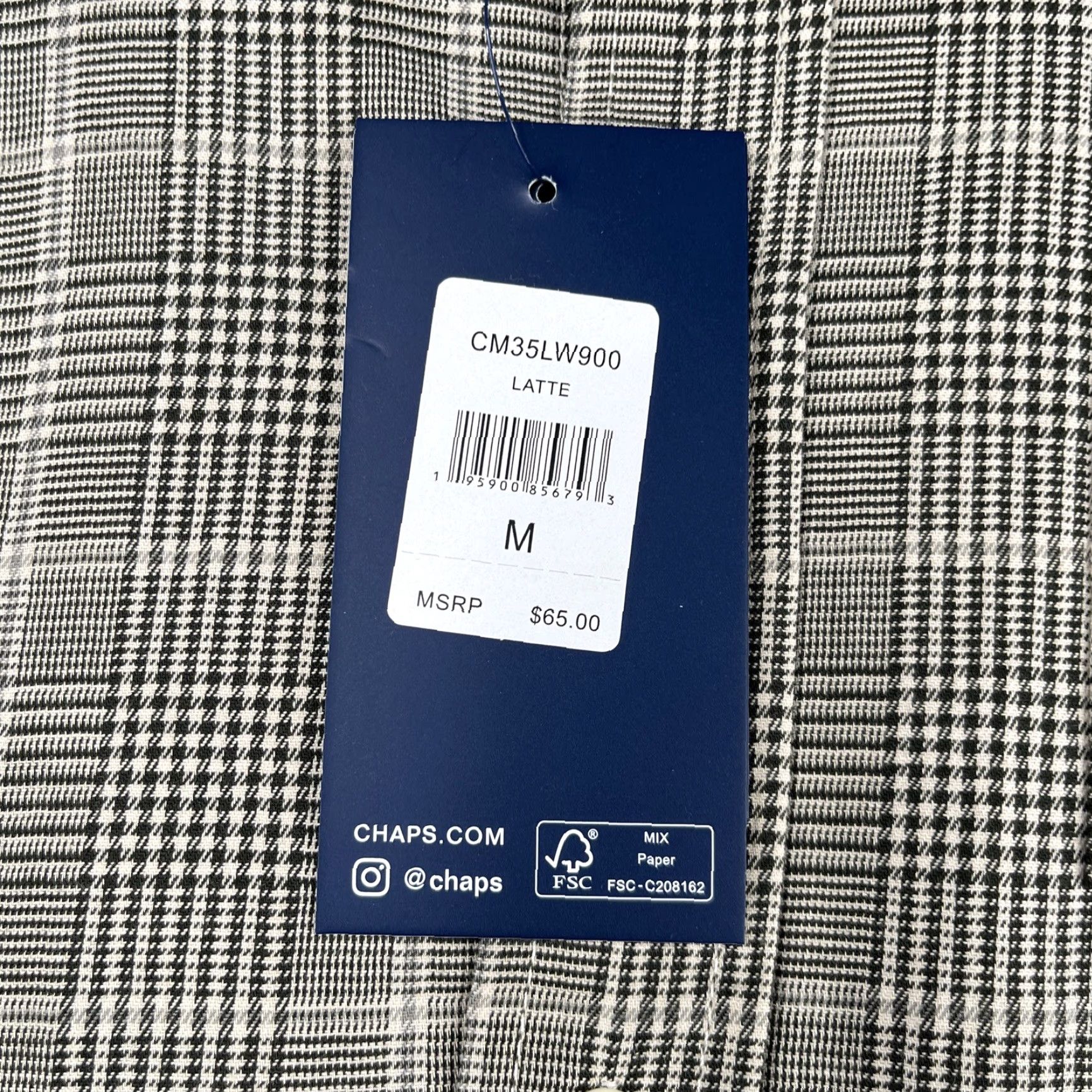 Chaps Chaps Glen Plaid Long Sleeve Button-Up Shirt Mens M Latte Cotton Stretch Regular Button-Down Vintage No NWT Size US M / EU 48-50 / 2 - 3 Thumbnail