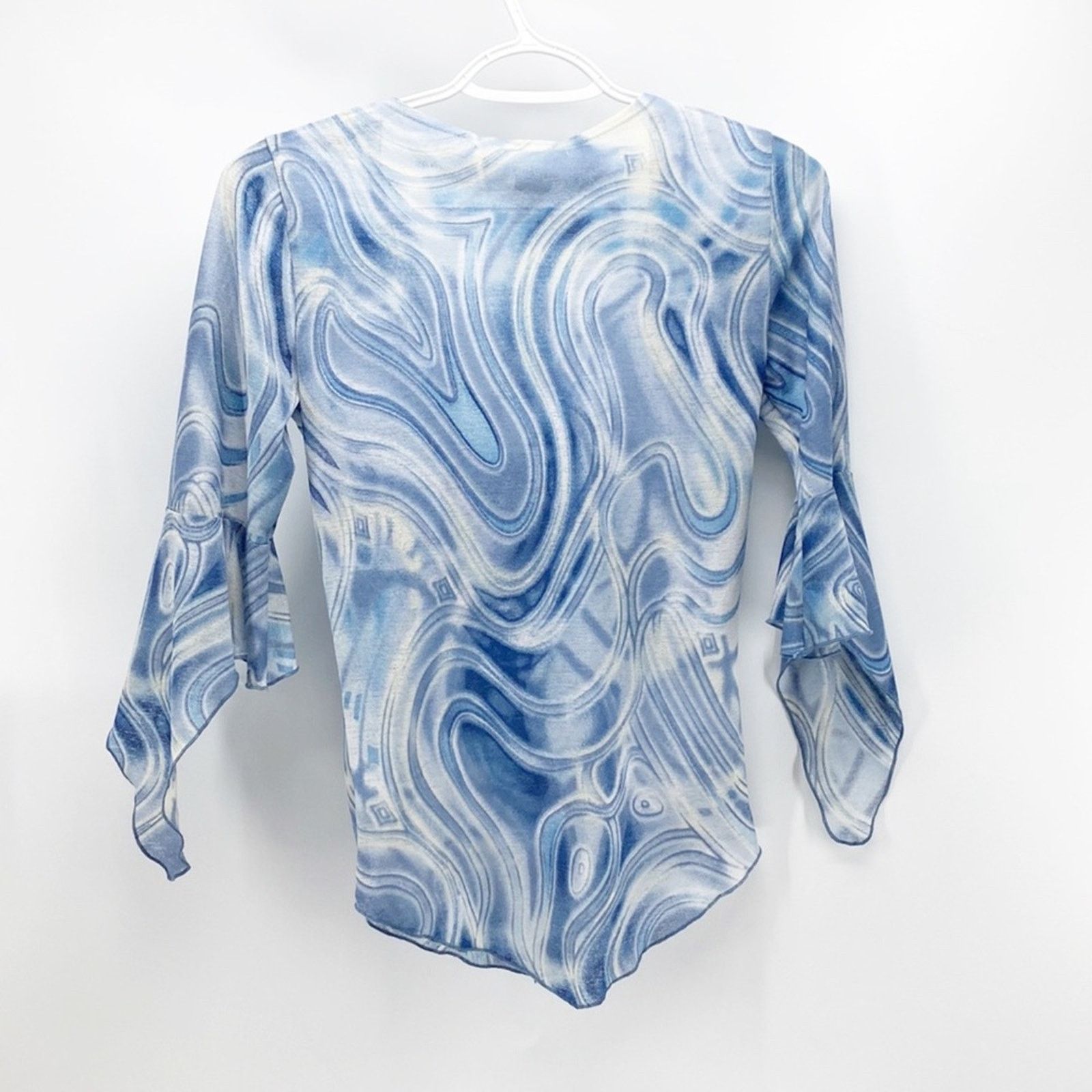 Other Finesse marble printed True Y2K top size S handkerchief hem Size S / US 4 / IT 40 - 8 Thumbnail