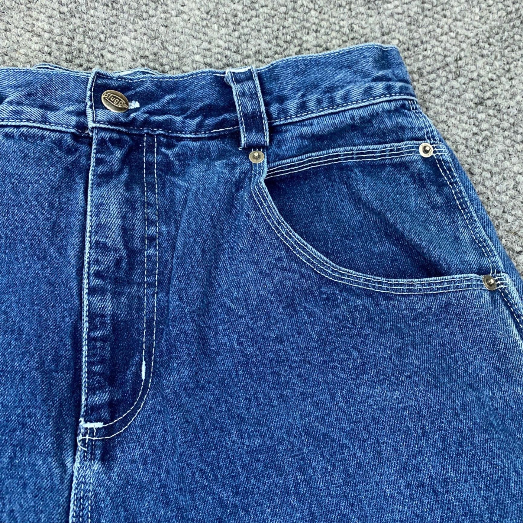 Vintage VINTAGE Pluggo Womens Jeans Size 15 Wide Leg High Waist Denim 90s Grunge Y2K Size 31" - 4 Thumbnail