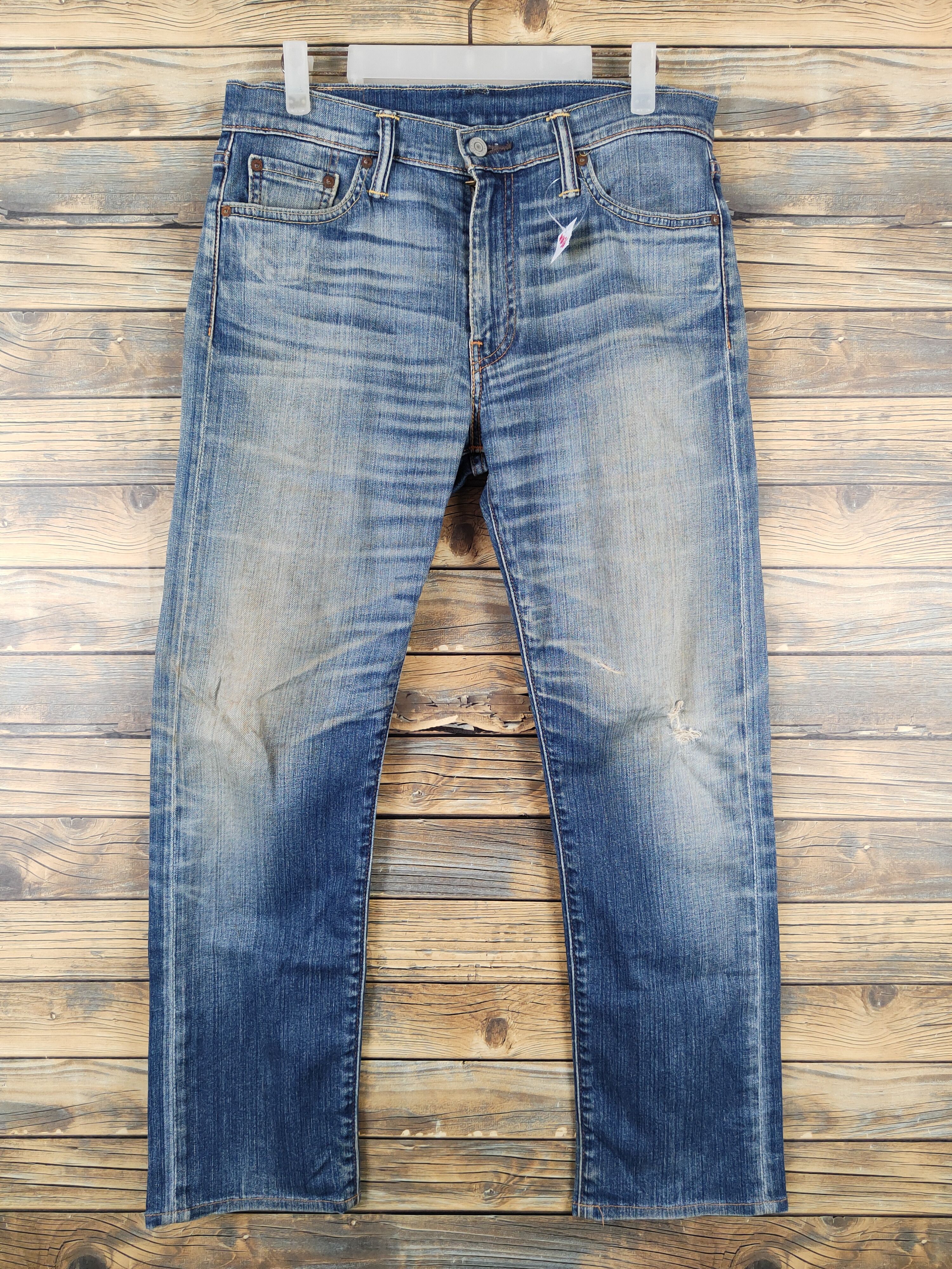 Levi's Blue Distressed Ripped Jeans #W1036