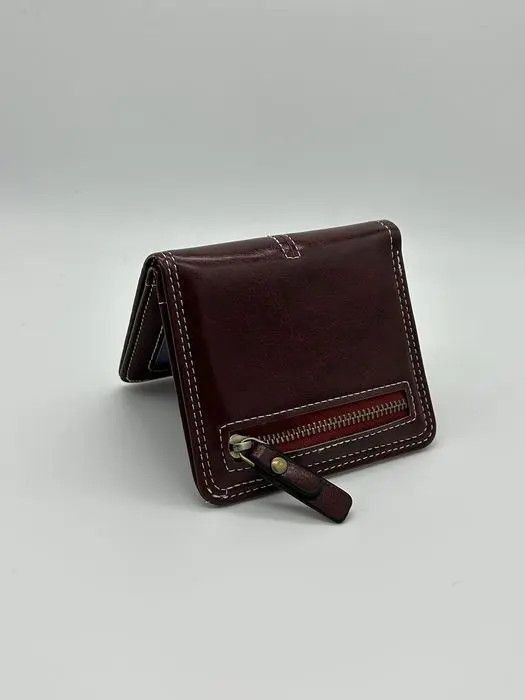 Japanese Brand × Vintage Y2K Leather Cross Wallet (burgundy) Size ONE SIZE - 6 Thumbnail
