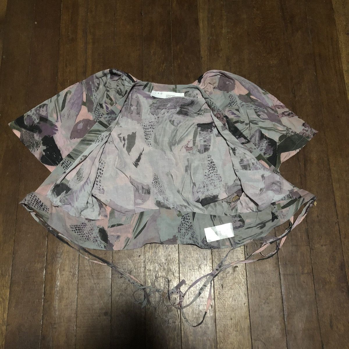 Iro IRO Paris Bernie Pleated Printed Cotton Gauze Wrap Blouse Size S / US 4 / IT 40 - 7 Thumbnail