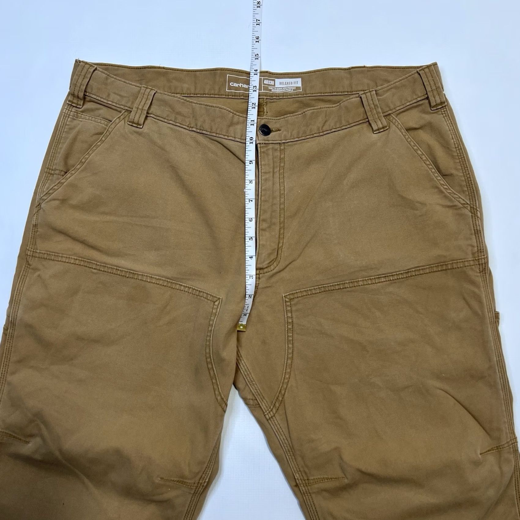 Carhartt Carhartt Loose Regular Fit Double Knee Work Duck Pants Sz 40x30 Brown Canvas 5-Pocket Carhartt Rugged Flex BN2802-M Mens Pants Size US 40 / EU 56 - 6 Thumbnail
