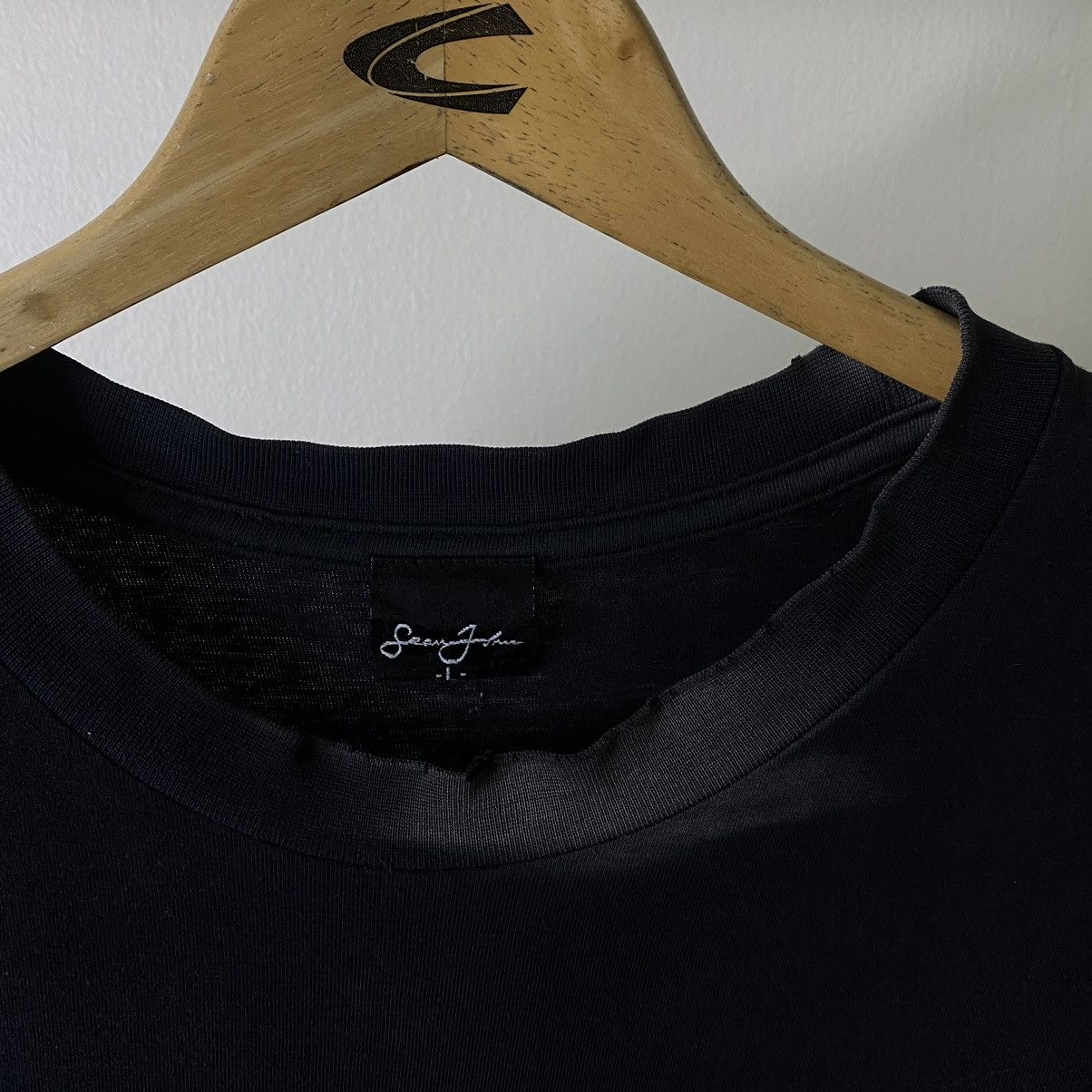 Sean John × Vintage Vintage Y2K Sean John Katakana Script Faded Black Tee Size US M / EU 48-50 / 2 - 9 Thumbnail