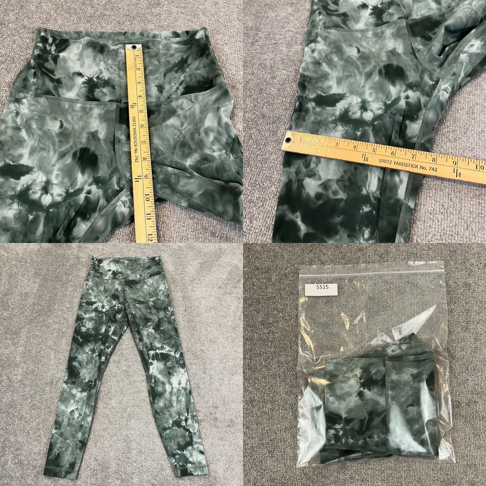 Lululemon VINTAGE Lululemon Wunder Train Tights Women Size 8 Ankle Green Tie Dye Activewear Yoga Gym Size 30" / US 8 / IT 44 - 8 Thumbnail