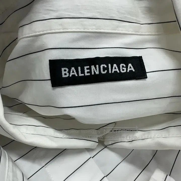 Balenciaga Balenciaga Striped Logo Short Sleeve Shirt. Size US M / EU 48-50 / 2 - 5 Thumbnail