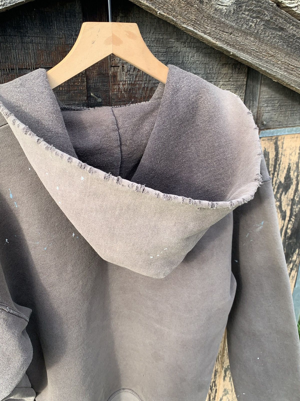 Vintage Vintage Thrashed Sun Faded Blank Hoodie 90s Paint Boxy M Size US M / EU 48-50 / 2 - 9 Thumbnail