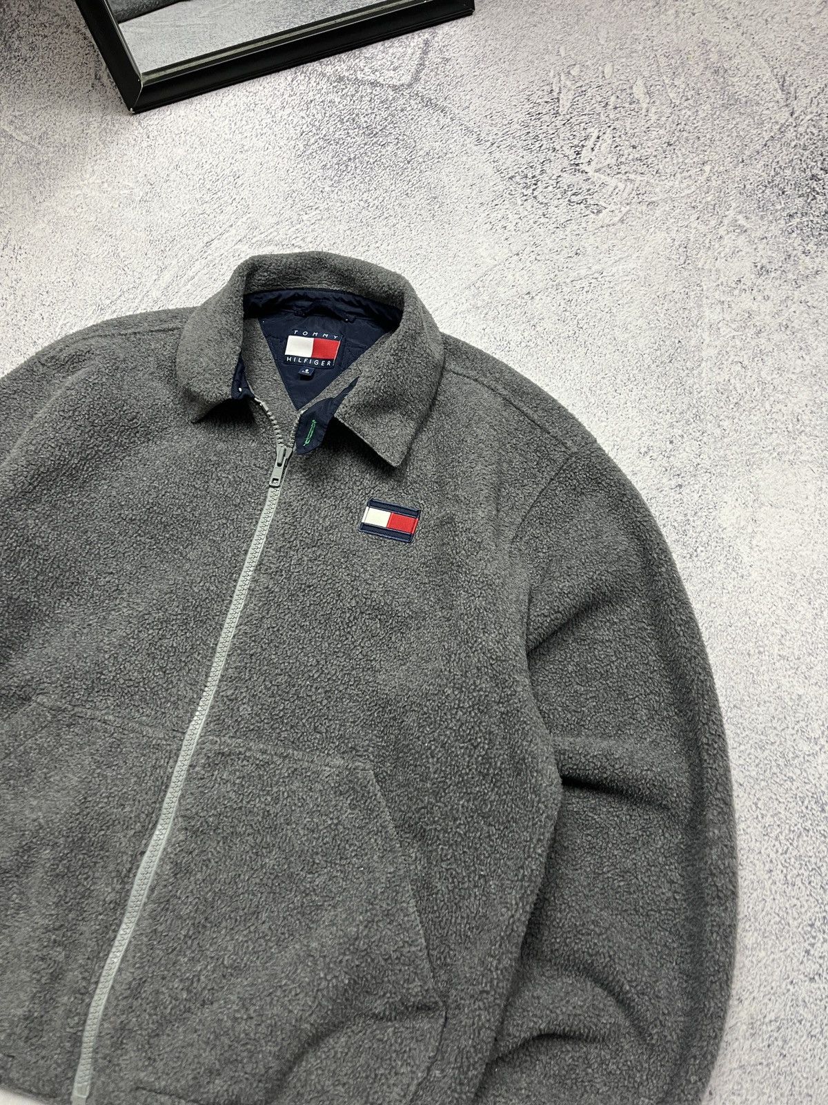 Tommy Hilfiger Vintage 90’s Tommy Hilfiger Teddy Fleece Bomber Jacket Rare Size US S / EU 44-46 / 1 - 5 Thumbnail