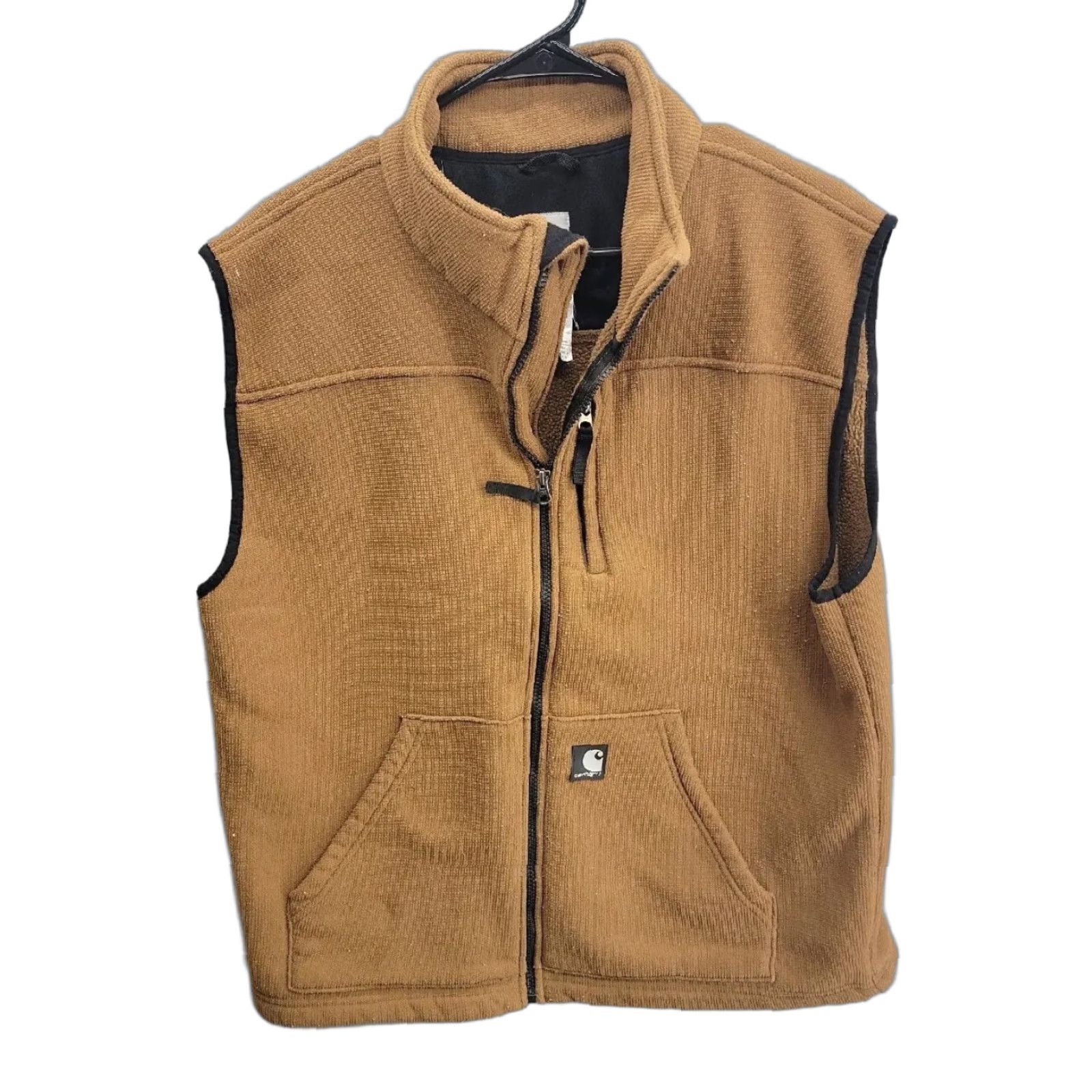 Carhartt Carhartt Vest Mens Large Brown Textured Fleece Zip Map Pocket V28 Size US L / EU 52-54 / 3 - 1 Thumbnail