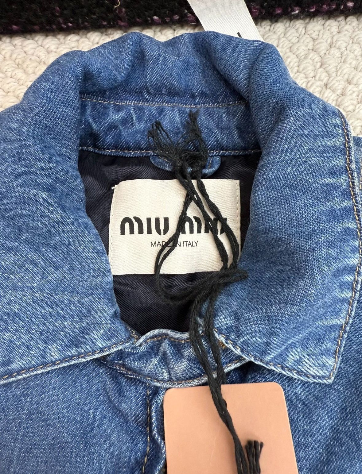 Miu Miu Miu Miu Navy Denim Down Jacket Size XS / US 0-2 / IT 36-38 - 3 Thumbnail