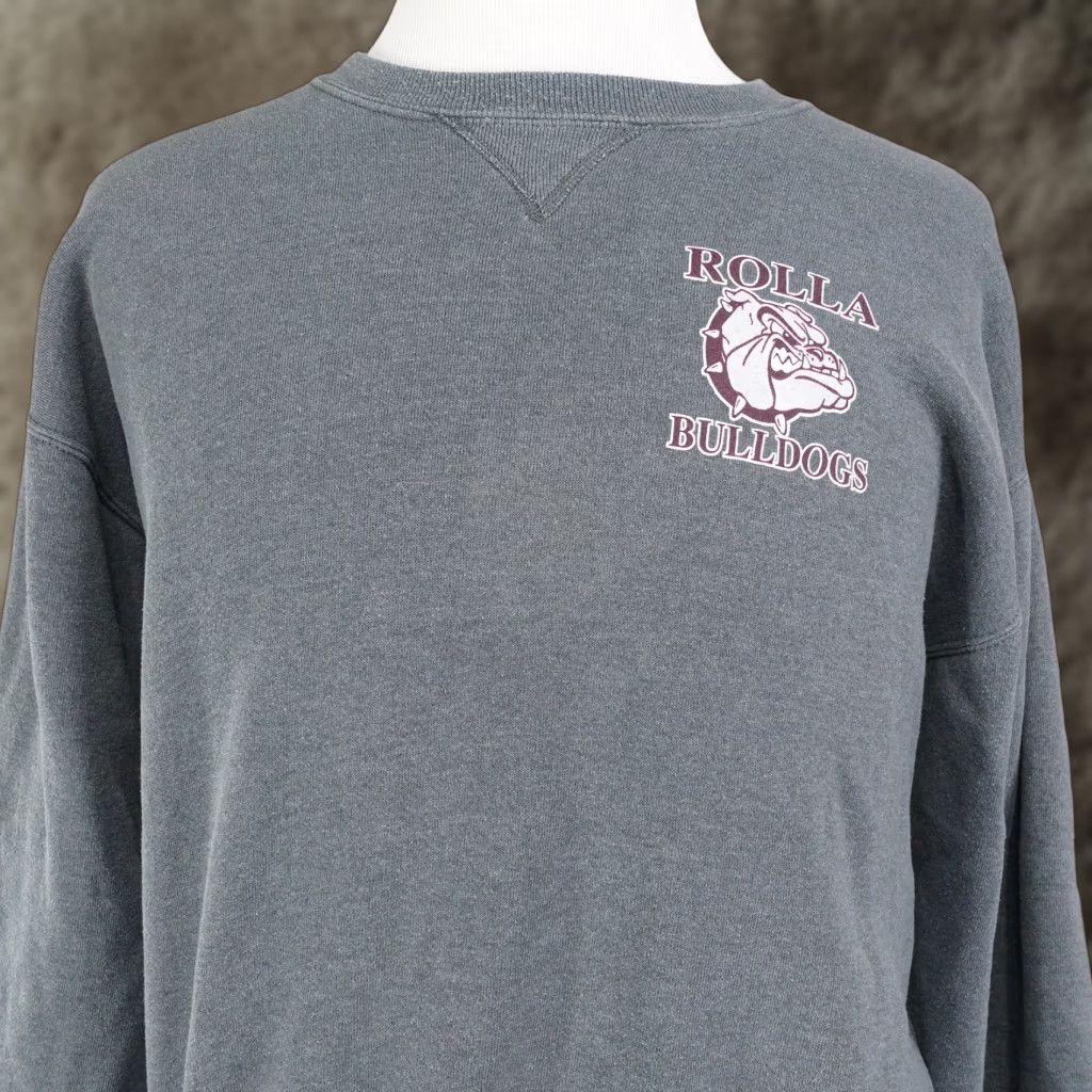 Russell Athletic Vintage Missouri Russell Athletic Rolla Bulldogs Crewneck Sweatshirt Adult Large Gray Cotton Blend 90s Mens Size US L / EU 52-54 / 3 - 1 Thumbnail