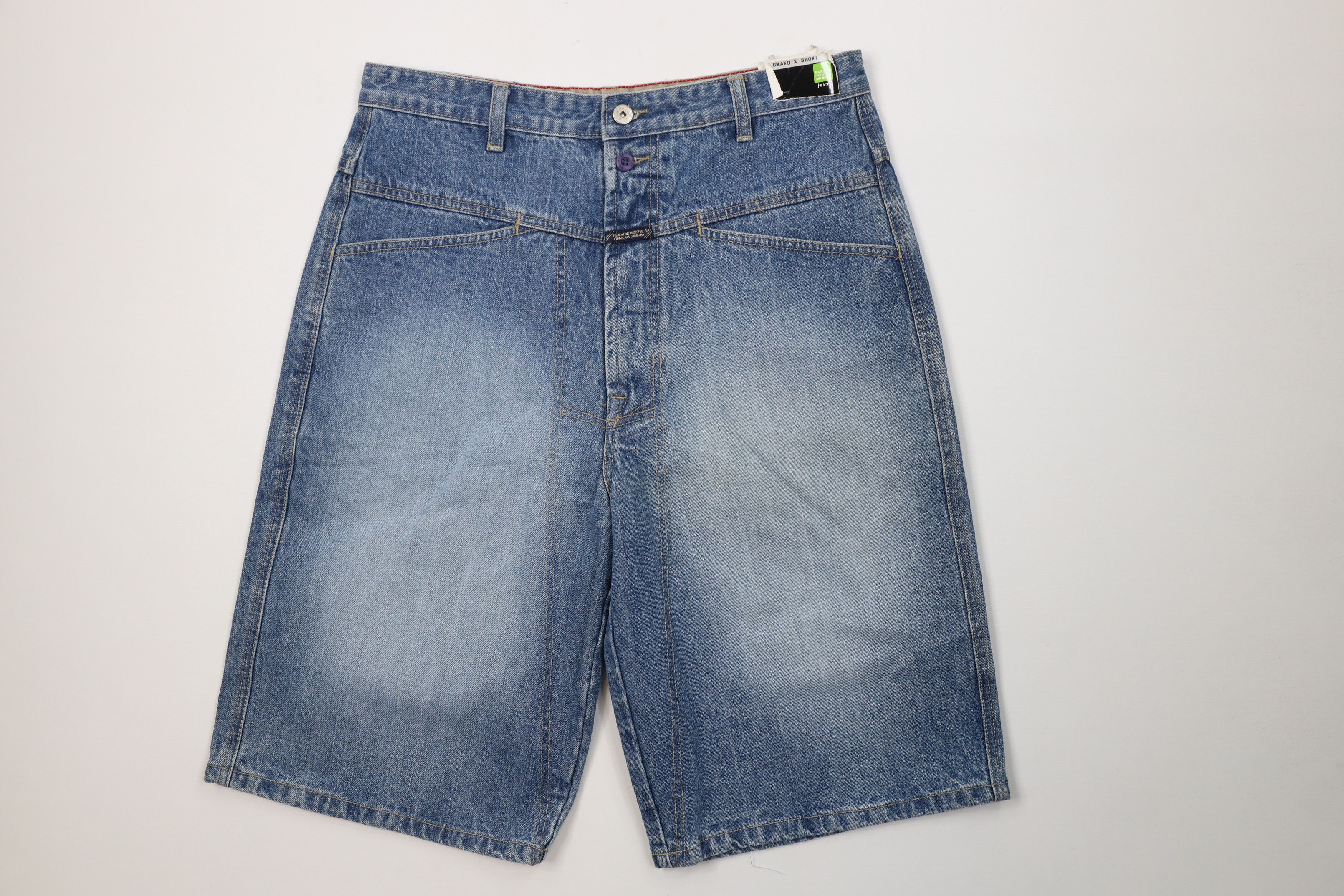 Marithe + Francois Girbaud Deadstock Vintage 90s Marithe Francois Girbaud Denim Shorts Size US 32 / EU 48 - 1 Thumbnail