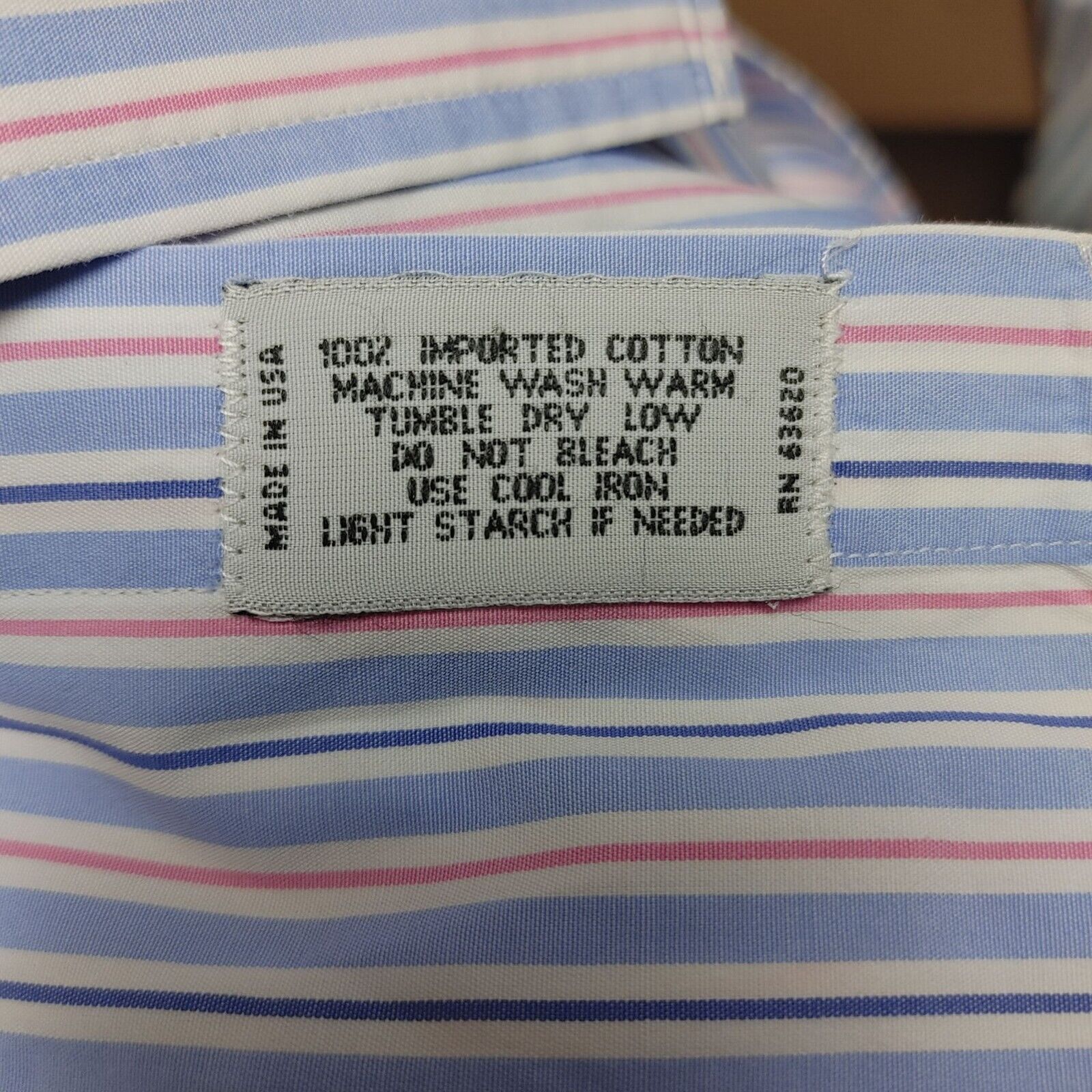 Other Gitman Bros. Men's Long Sleeve Striped Blue Dress Shirt XL Size US XL / EU 56 / 4 - 4 Thumbnail