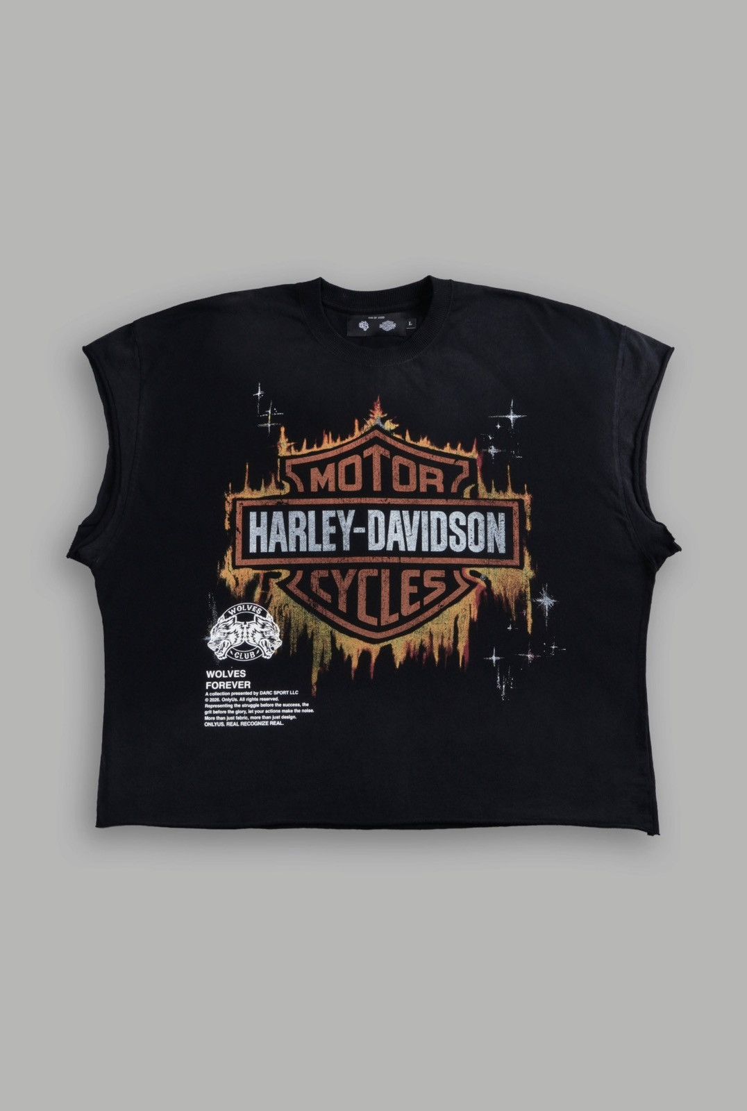Darc Sport INFERNO SHIELD GRUNGE CUT-OFF MID-LENGTH RAW HEM TEE Size US M / EU 48-50 / 2 - 1 Thumbnail