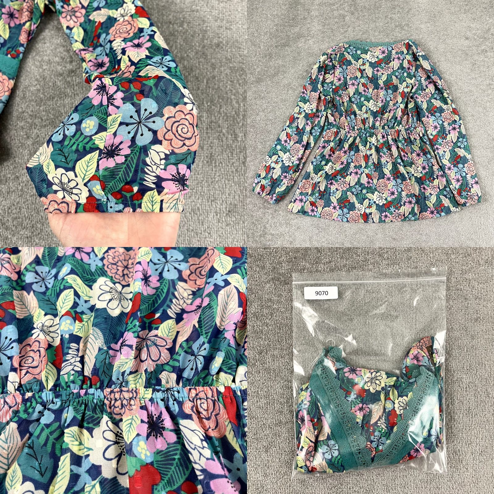 Vintage MATILDA JANE Blouse Womens Large Floral Kookaburra Tunic Top Sheer Lightweight Size L / US 10 / IT 46 - 8 Thumbnail