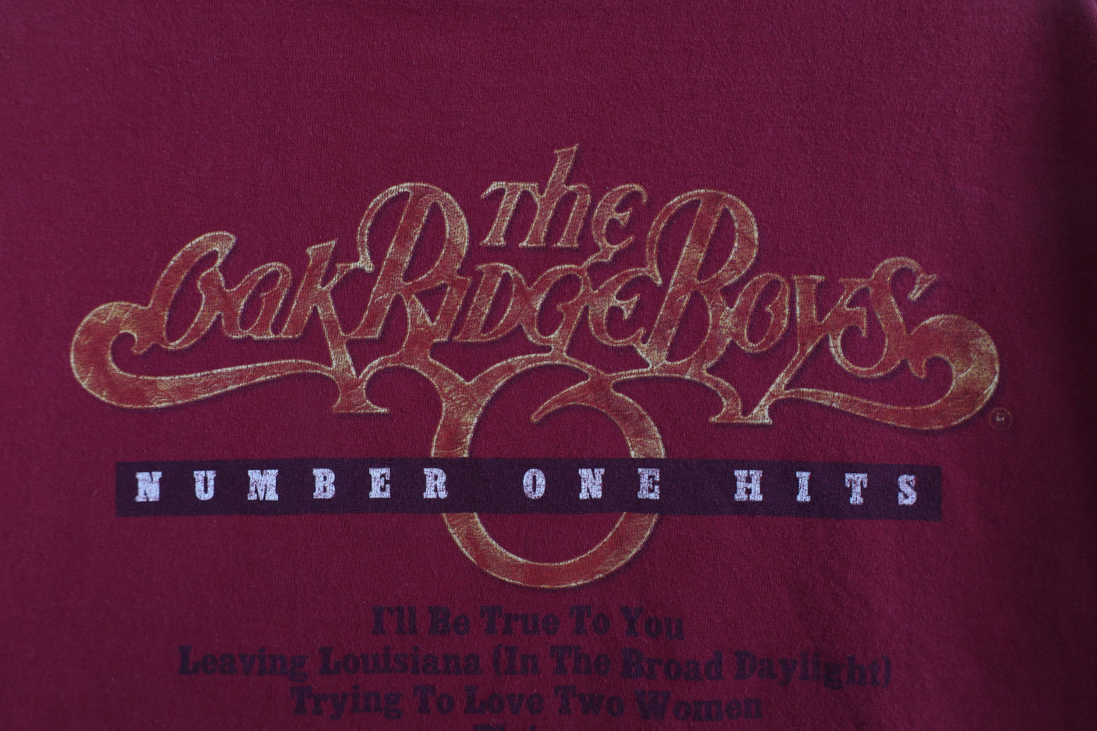 Vintage Vintage Ridge Boys Number One Hits Band T-Shirt Red Cotton Size US XL / EU 56 / 4 - 8 Thumbnail