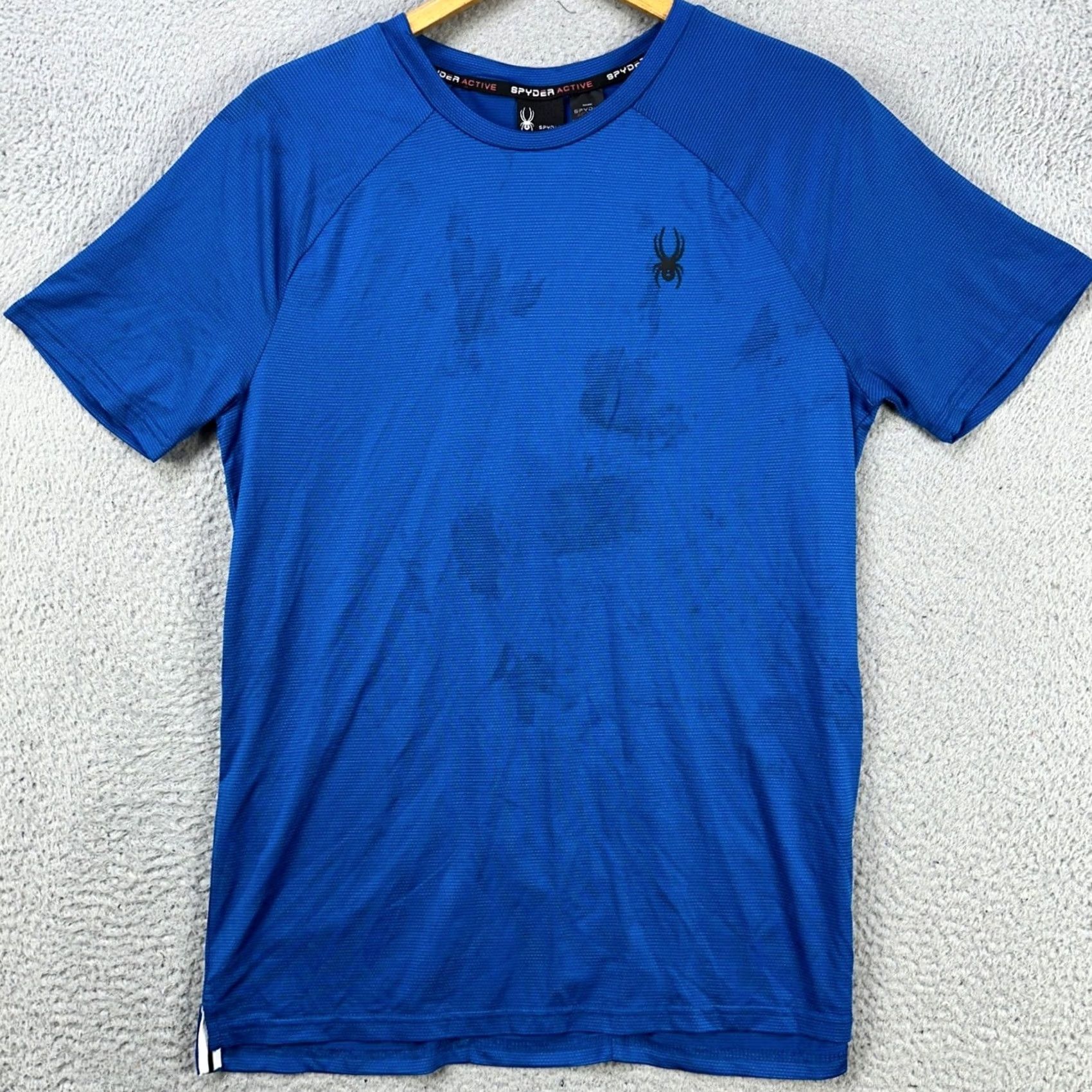 Spyder Spyder Active Mens Compression Shirt Medium Blue Short Sleeve Logo NEW Size US M / EU 48-50 / 2 - 4 Thumbnail