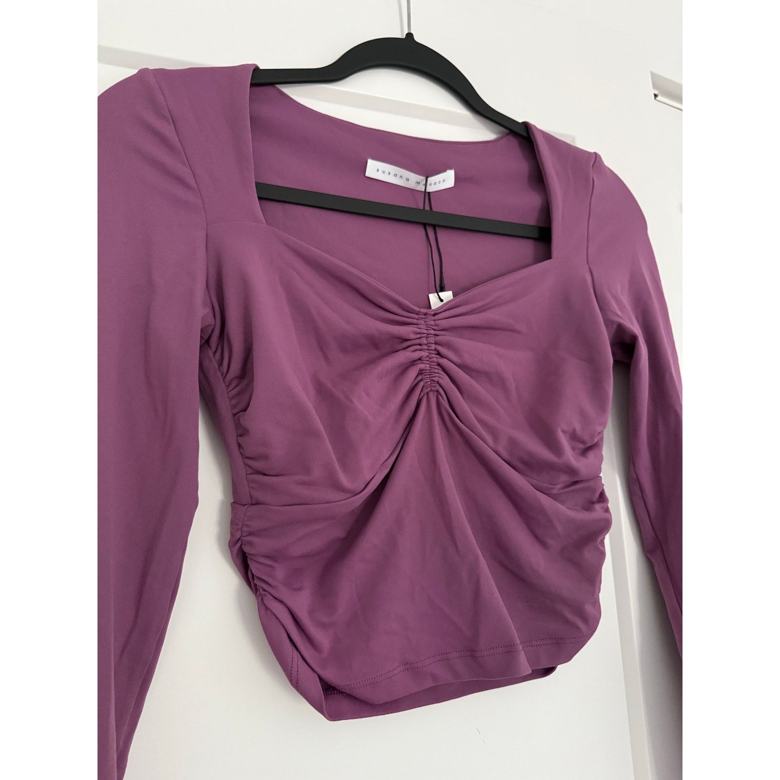 $148 New Susana Monaco Revolve Purple crop Small