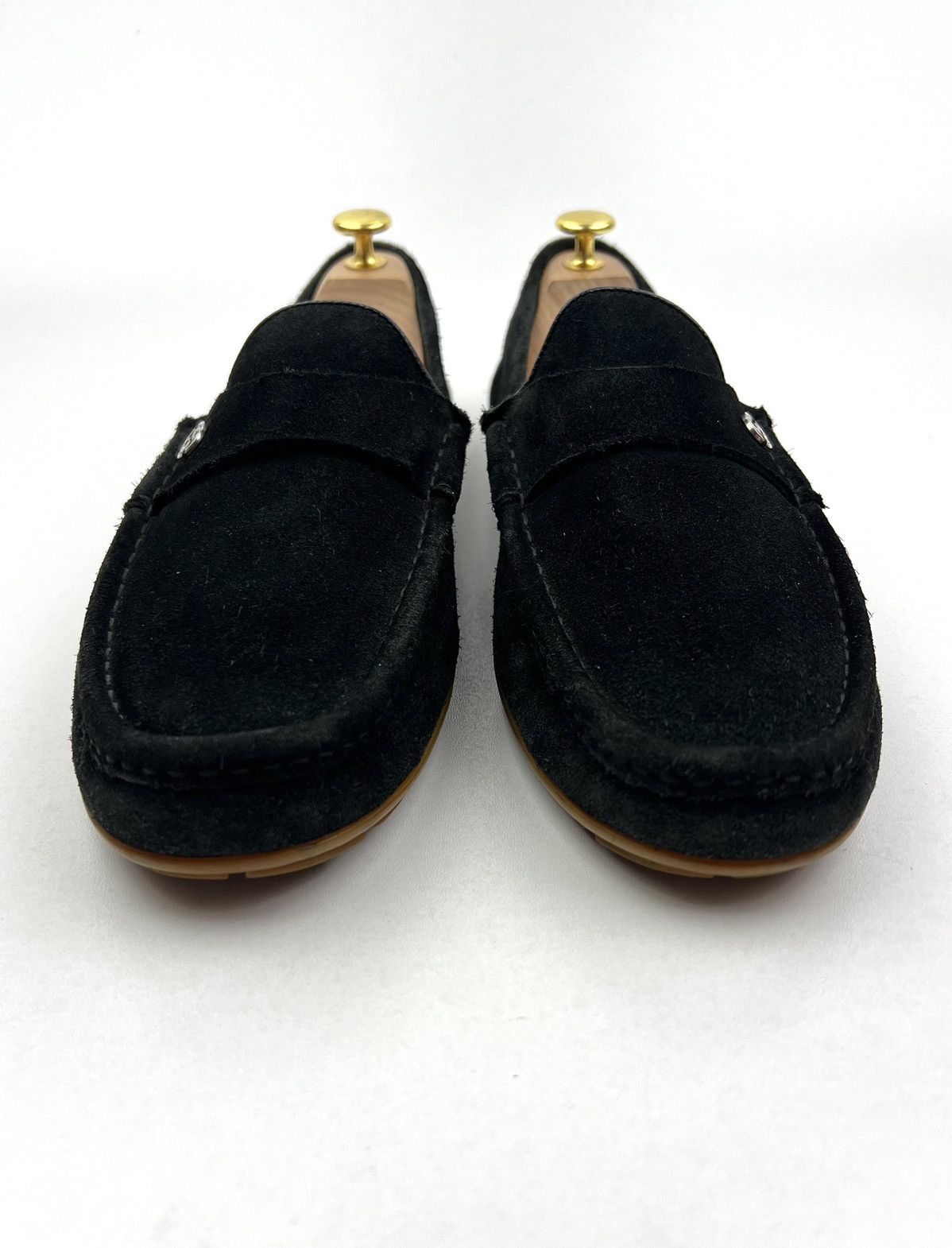 Gucci GUCCI Suede Driving Moccasins GG Logo Size US 12 / EU 45 - 5 Thumbnail