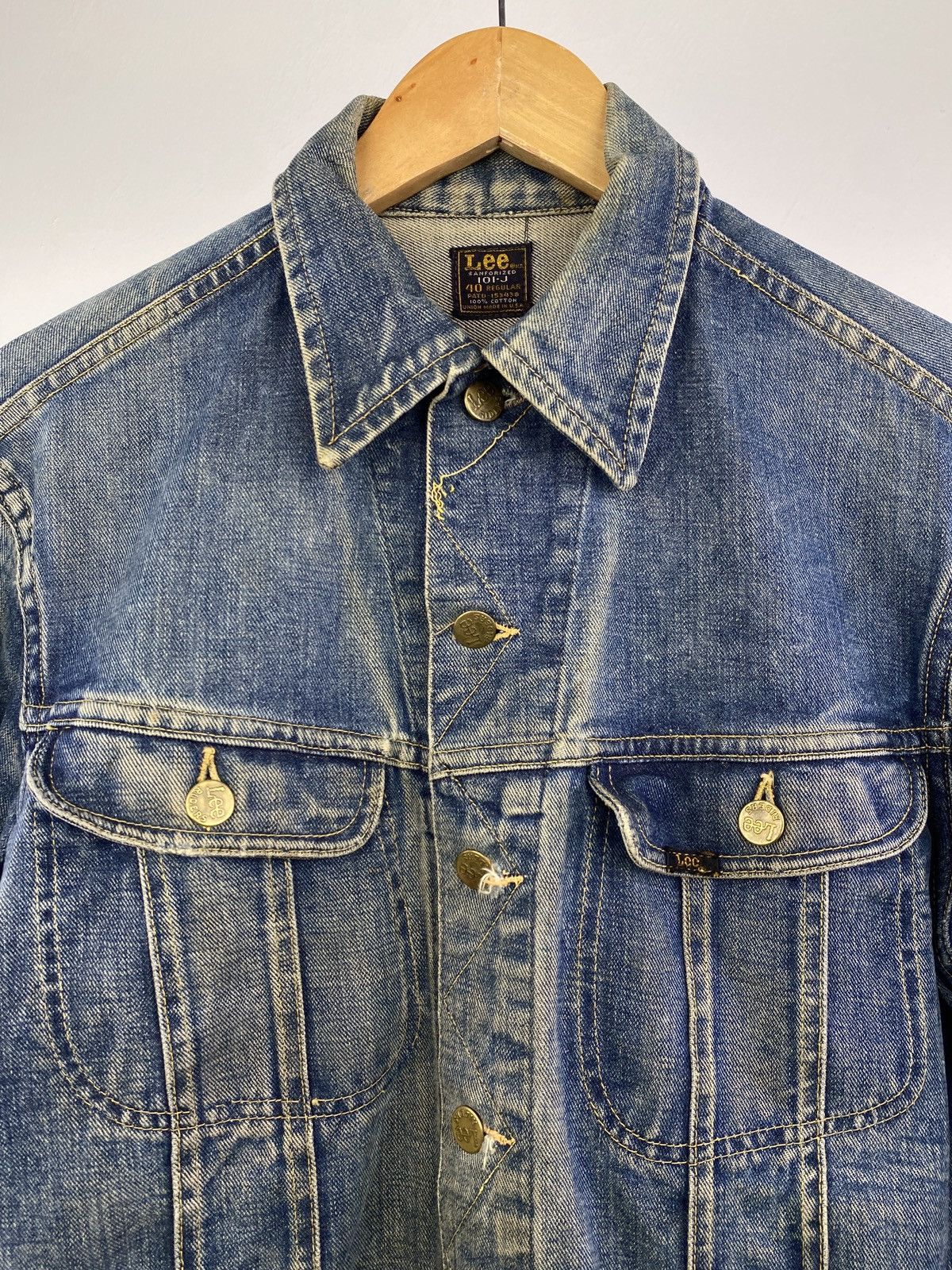 Lee Vintage 70s Lee 101-J Sanforized Denim Jacket Distressed Size US M / EU 48-50 / 2 - 8 Thumbnail
