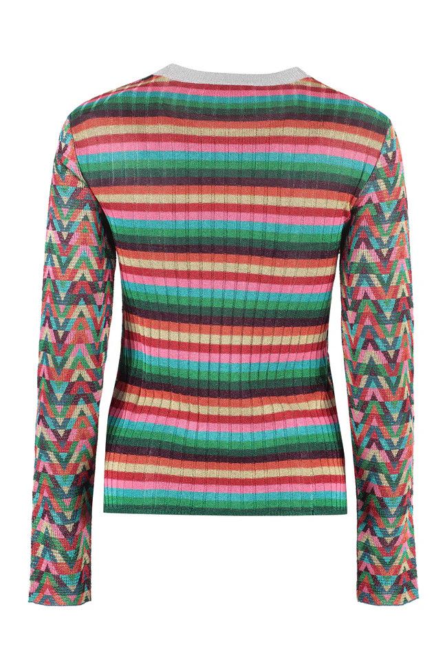 Valentino o1y0326 Round Collar Sweater in Multicolor Size XS / US 0-2 / IT 36-38 - 2 Thumbnail