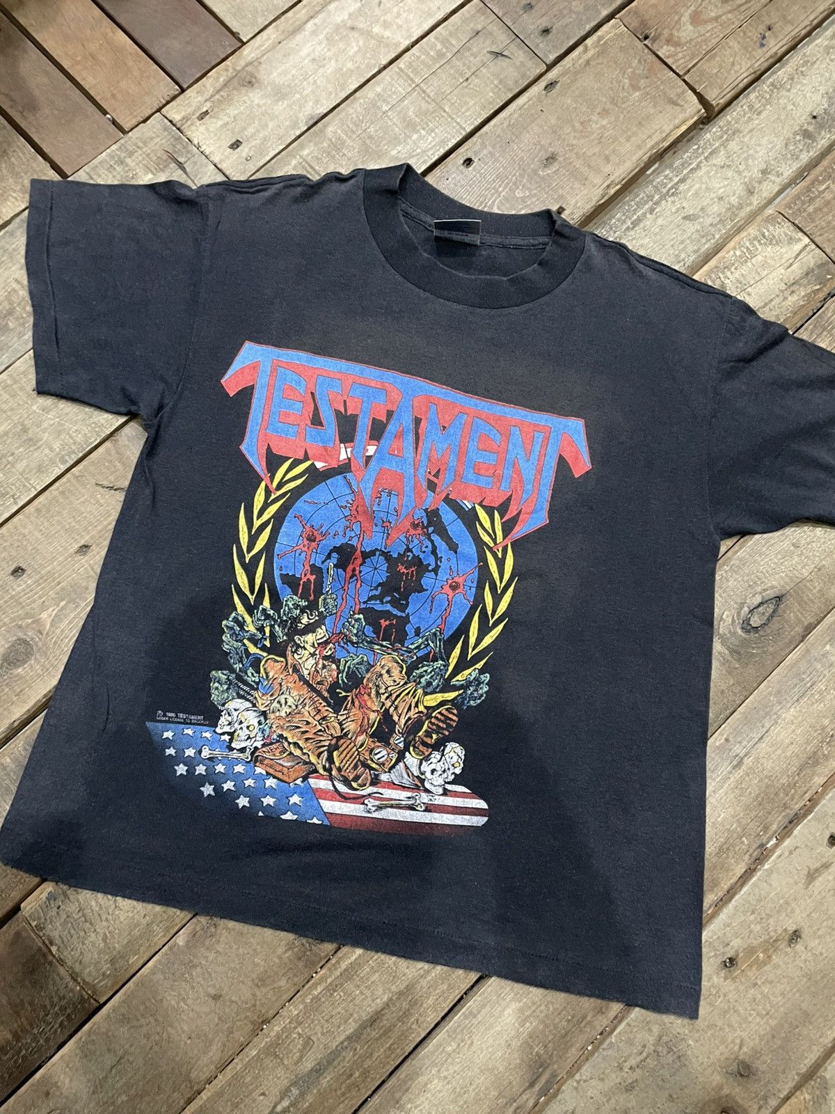 Band Tees Vintage Testament Thrash Metal band 90’s Perilous Nations Size US M / EU 48-50 / 2 - 3 Thumbnail