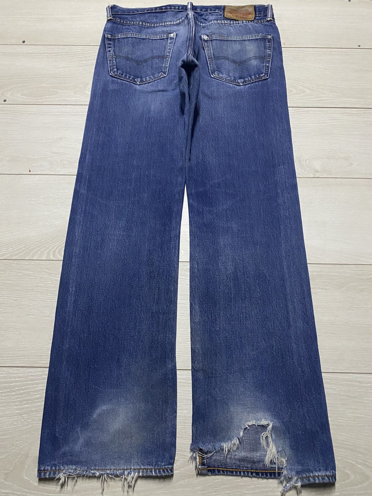 Levi's Vintage Levis 505 Y2K Faded Wash Distressed Loose Jeans Size US 34 / EU 50 - 2 Thumbnail