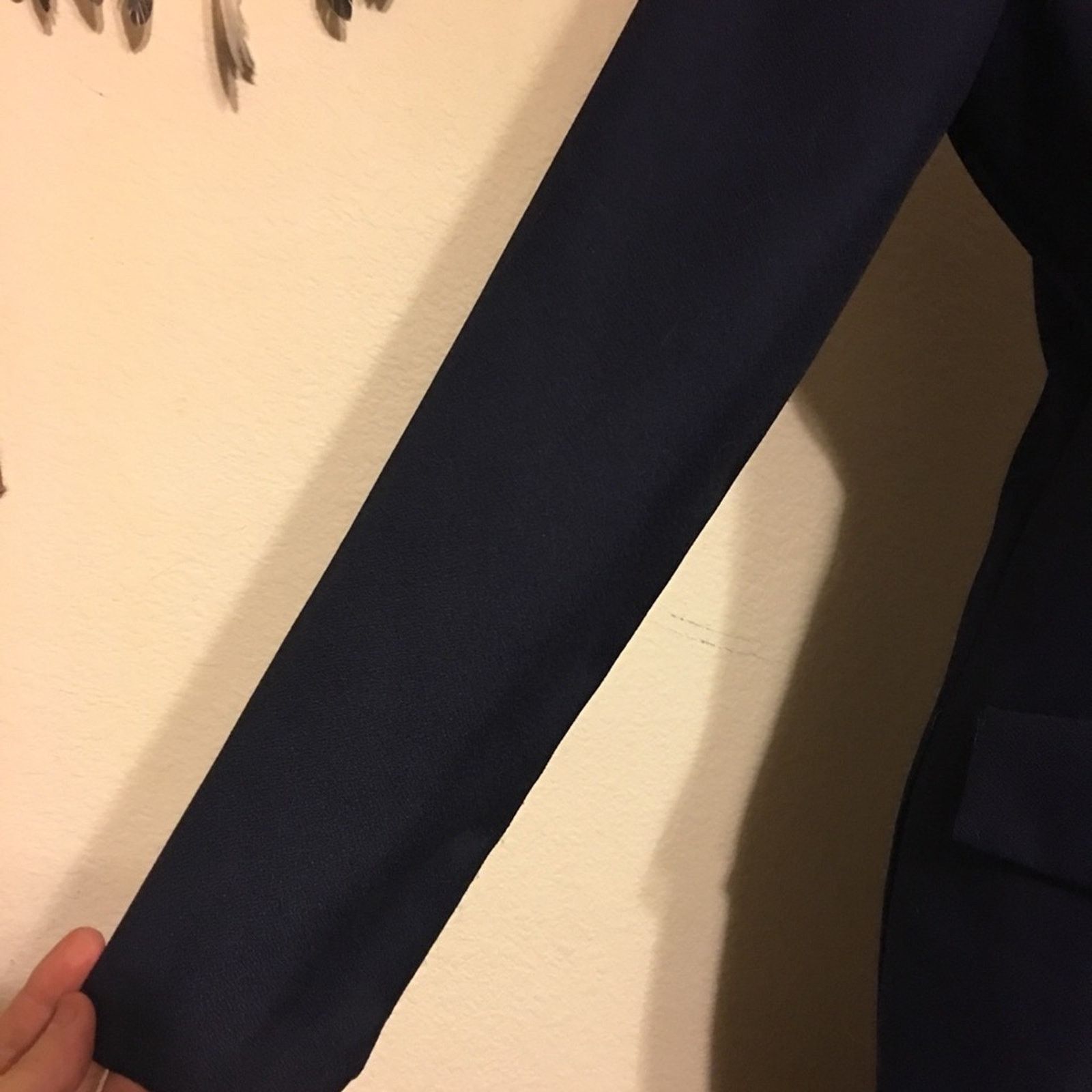 Vintage Jennifer James navy button jacket & skirt set suit Size M / US 6-8 / IT 42-44 - 3 Thumbnail
