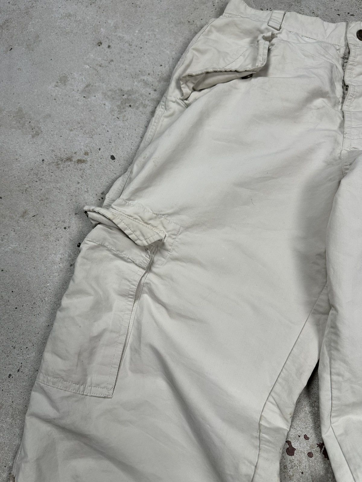 Adidas Vintage Y2K Adidas Beige Baggy Track Cargo Pants Size US 27 - 5 Thumbnail