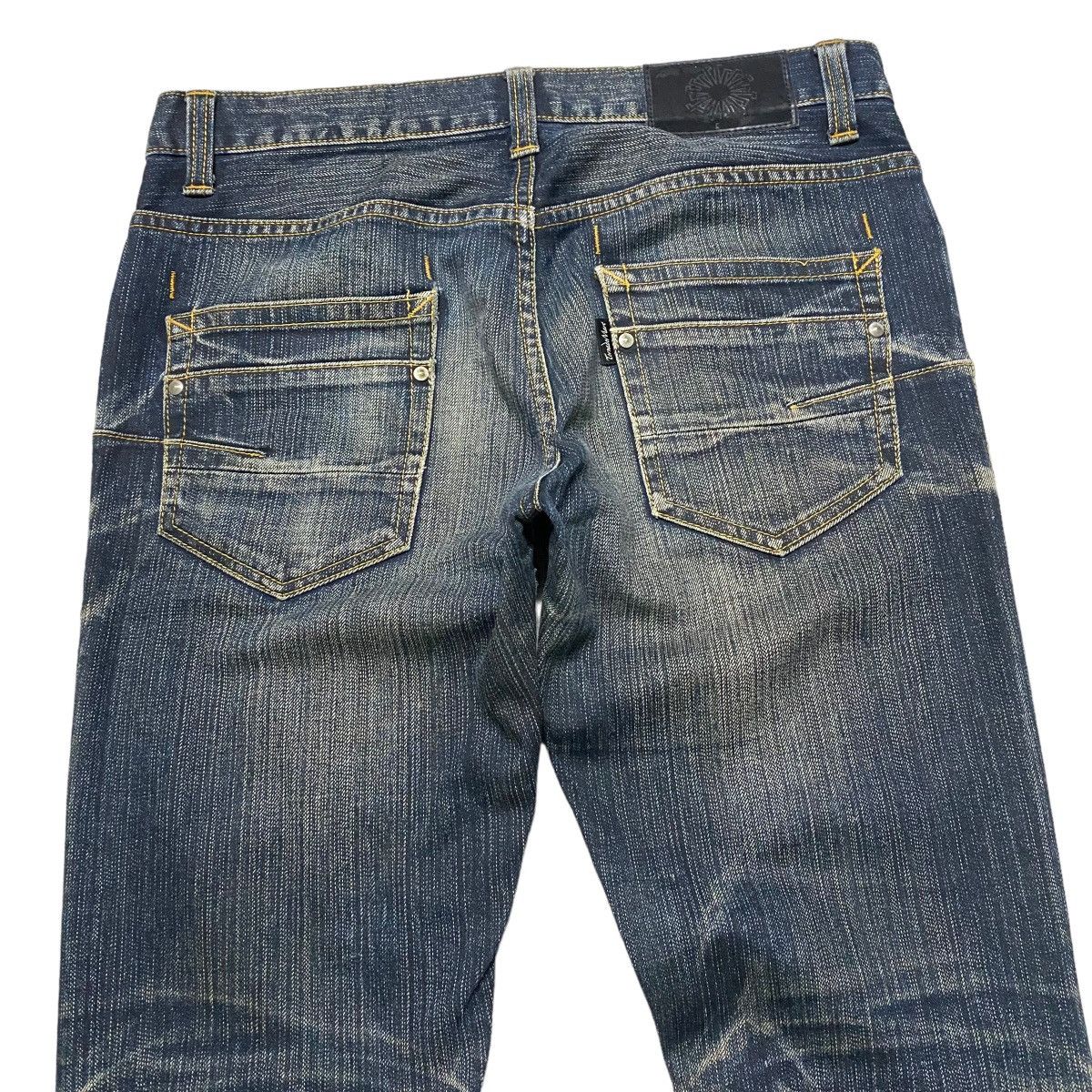 Tornado Mart Tornado Mart Spiral Cut Low Flare Jeans Distressed Size US 31 - 10 Thumbnail