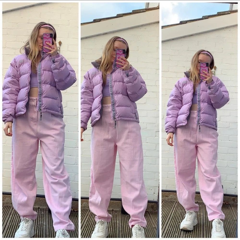 The North Face Women`s THE NORTH FACE 700 VINTAGE LILAC/PINK PUFFER JACKET Size S / US 4 / IT 40 - 2 Thumbnail