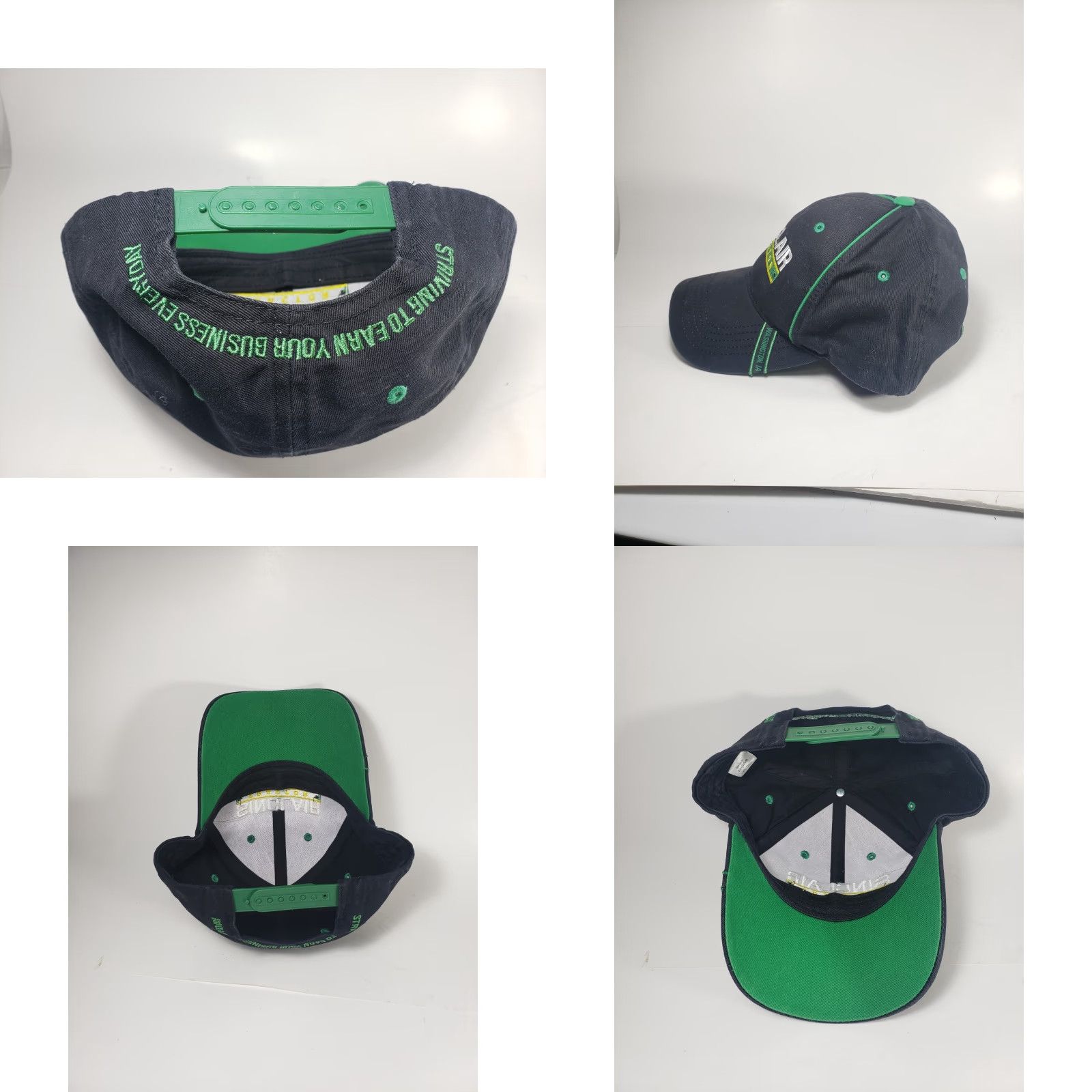 Vintage Nike Shirt Hat Mens Adjustable Black Green Sinclair Tractor MLB Baseball Cap Snapback Classic Washington IA Size ONE SIZE - 8 Thumbnail