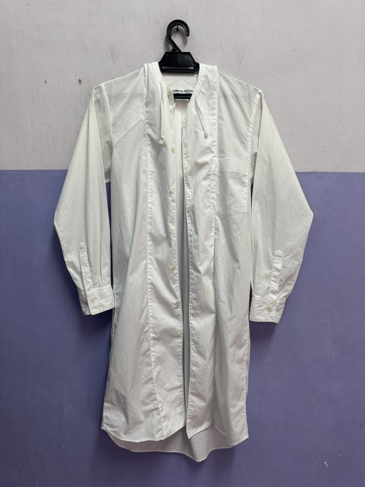 Comme des Garcons COMME des GARCONS Cotton Hooded Long Shirt Size S Size US S / EU 44-46 / 1 - 11 Thumbnail