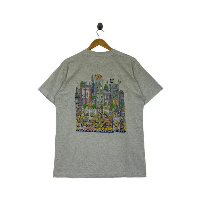 Fruit Of The Loom Vintage 1995 NEW YORK EMPIRE STATE Comic Tee Shirt Size US L / EU 52-54 / 3 - 3 Thumbnail