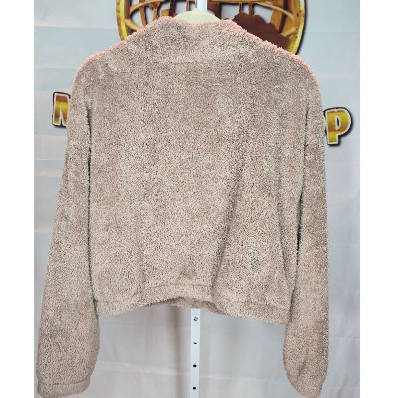 Other So Brand Taupe Faux Fur Half Zip Pullover Sweater Size XL Size XL / US 12-14 / IT 48-50 - 2 Thumbnail