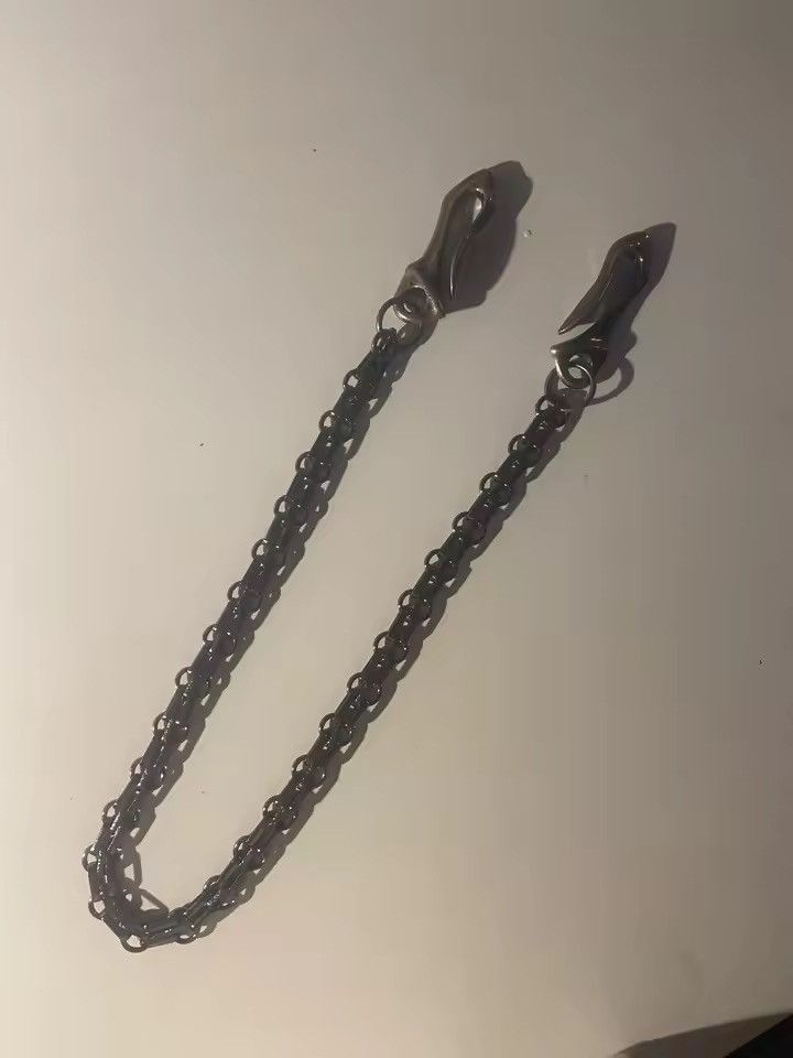 Vintage Gunmetal black trousers biker Wallet Chain Size ONE SIZE - 7 Thumbnail