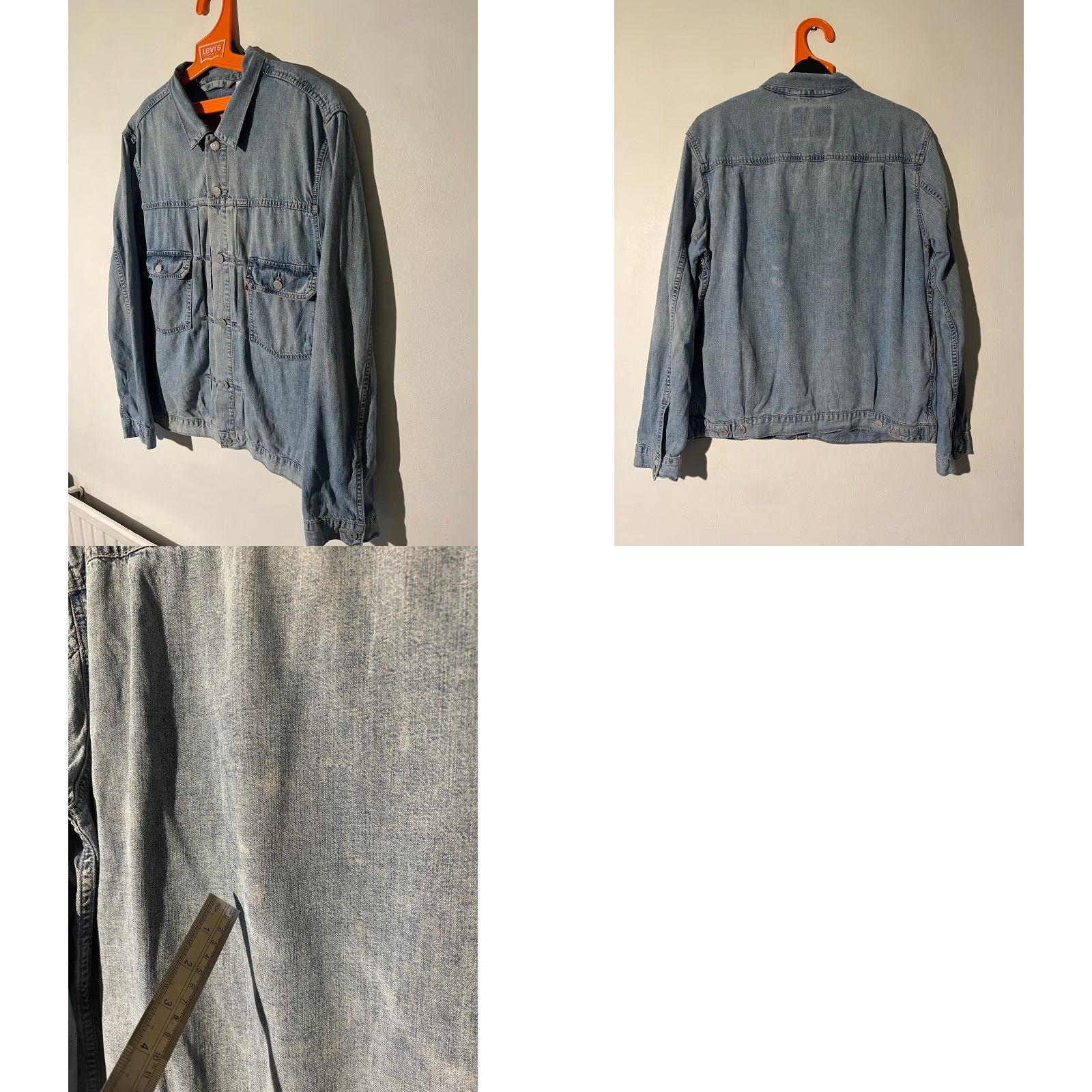 Levi's VINTAGE Levi’s Trucker XL Jacket Men 48in Chest Denim Blue 2015 Workwear Vintage-Style Pleated Front Size US XL / EU 56 / 4 - 11 Thumbnail